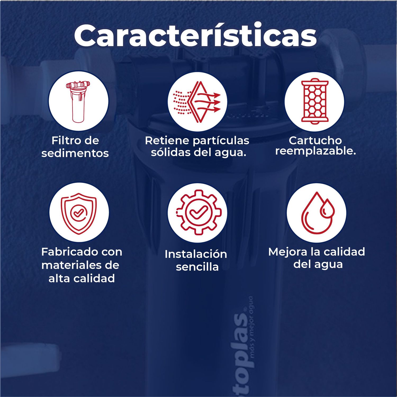 Filtro de Sedimentos Agua Completo Estándar Rotoplas Paso 1