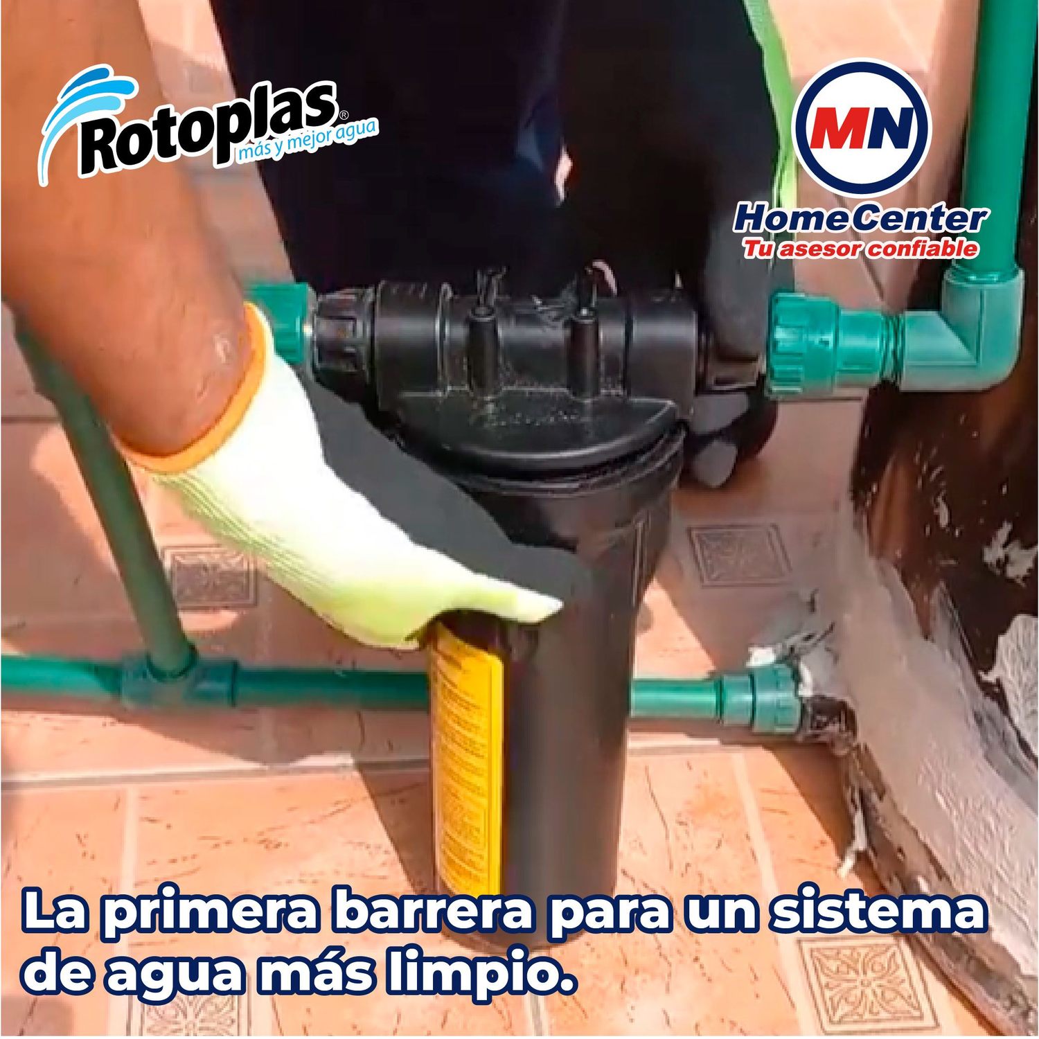 Filtro de Sedimentos Agua Completo Estándar Rotoplas Paso 1
