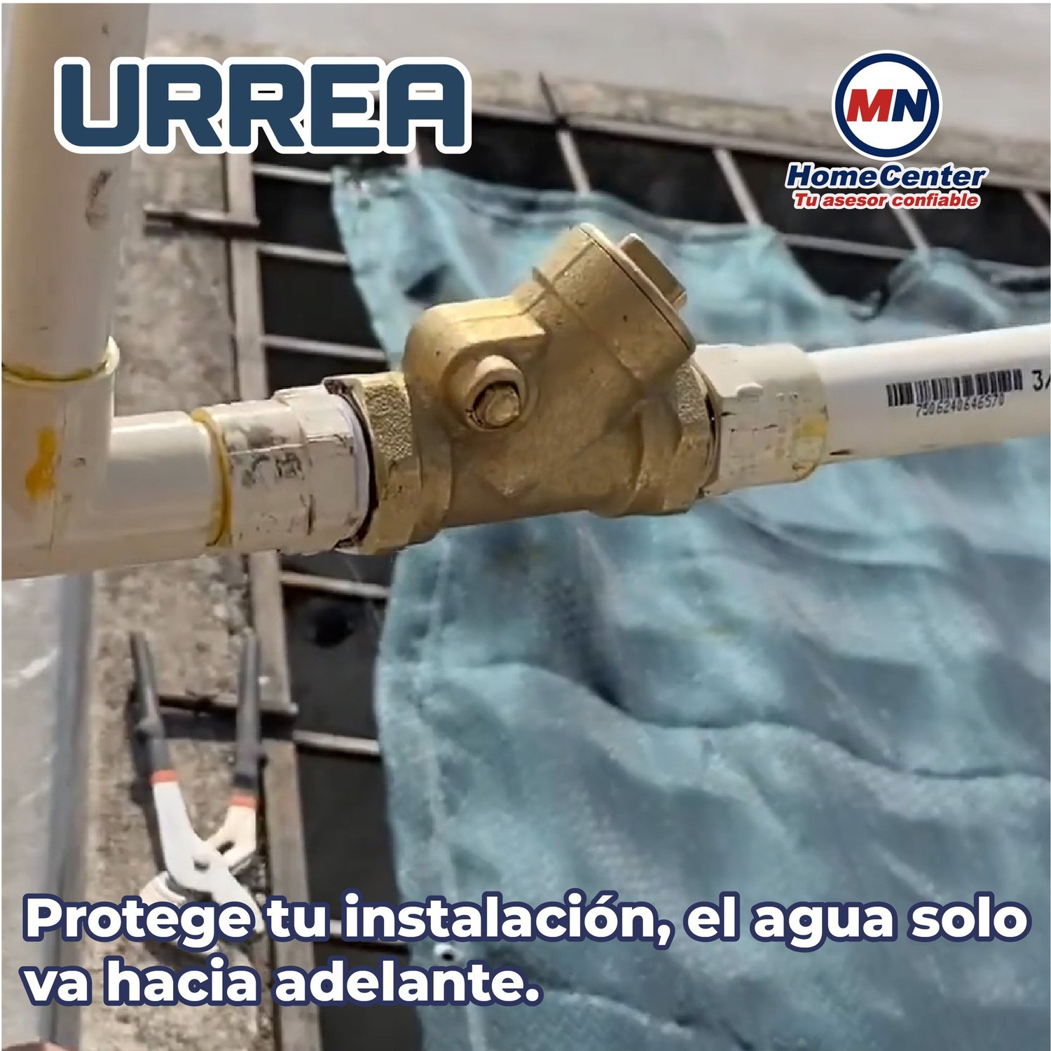 Válvula de Retención Check Tipo Columpio Urrea 25 mm