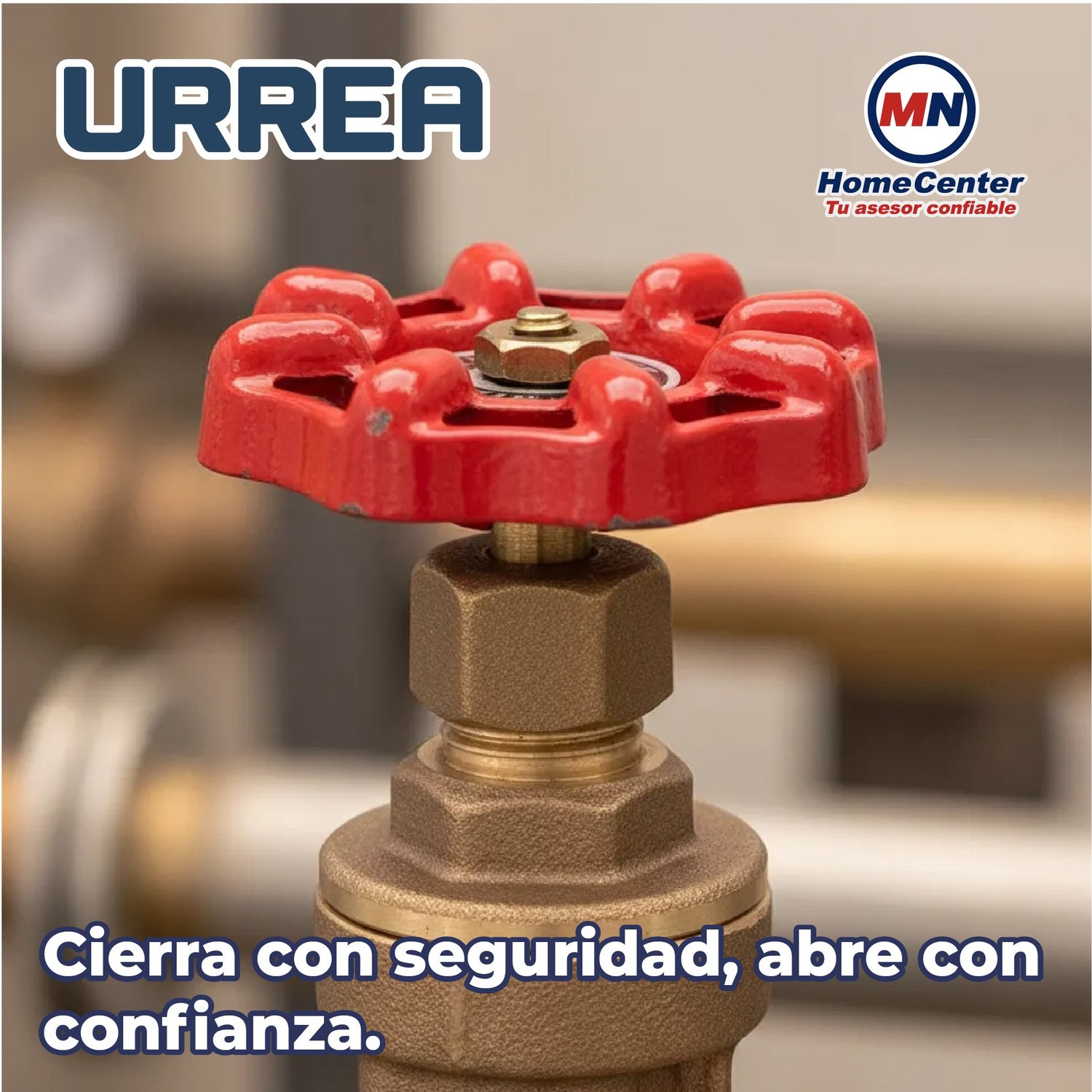 Válvula de Compuerta Roscable Urrea 1” de Latón