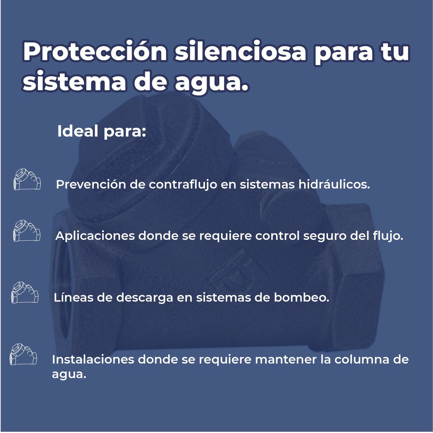 Válvula Check Columpio Urrea 13 mm