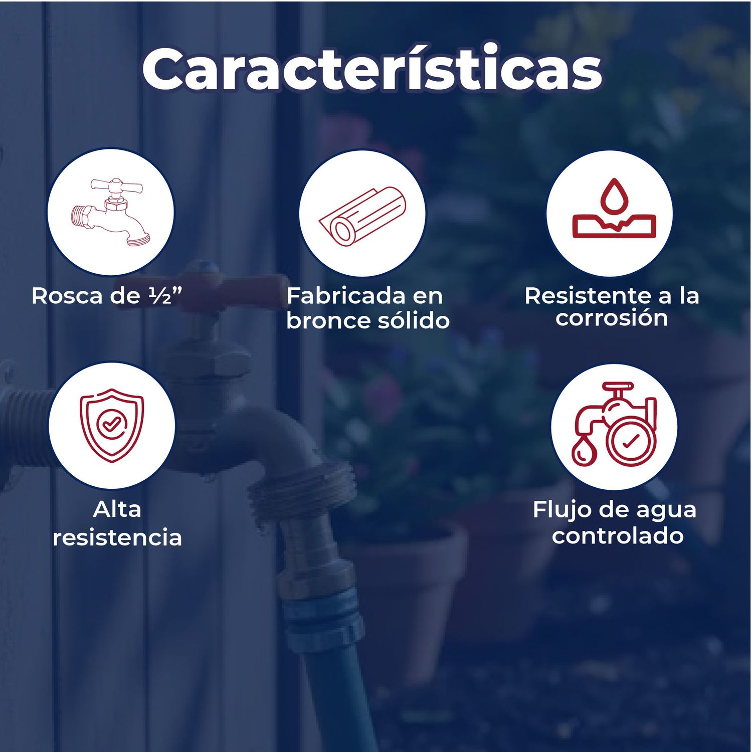 Llave Para Manguera Corta Urrea 1/2 Bronce