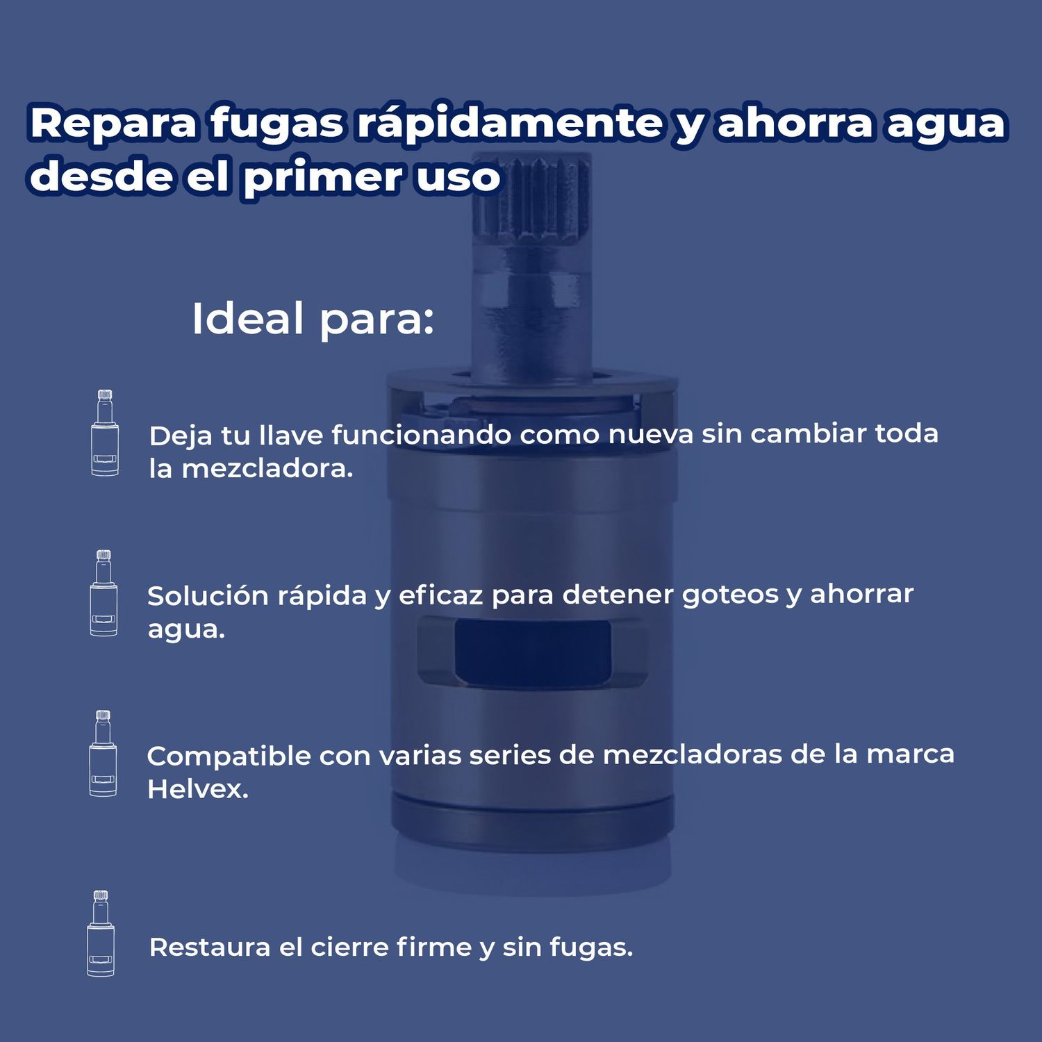 Valvex II Chico 1/4 Vuelta Derecho Helvex