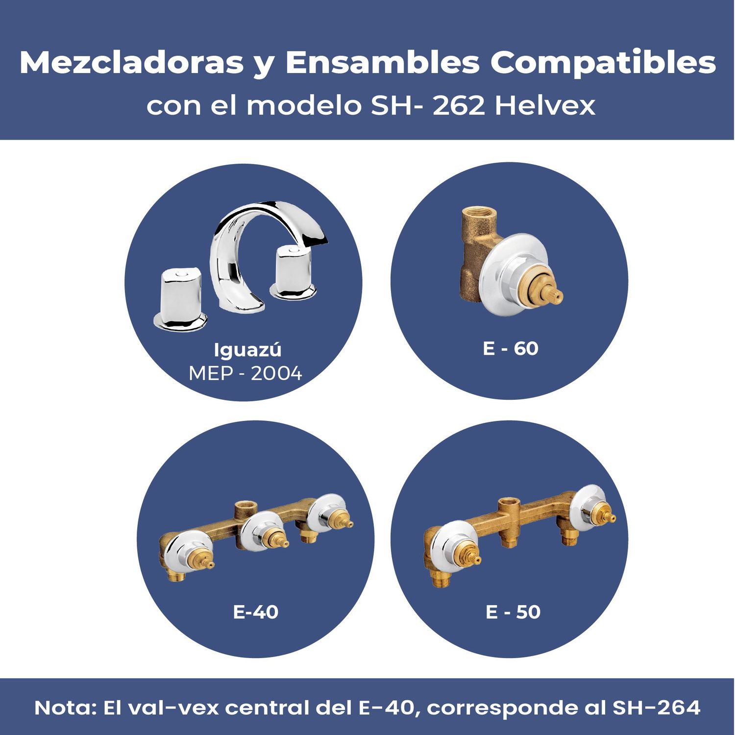 Valvex Izquierdo Armado Helvex Modelo SH-262