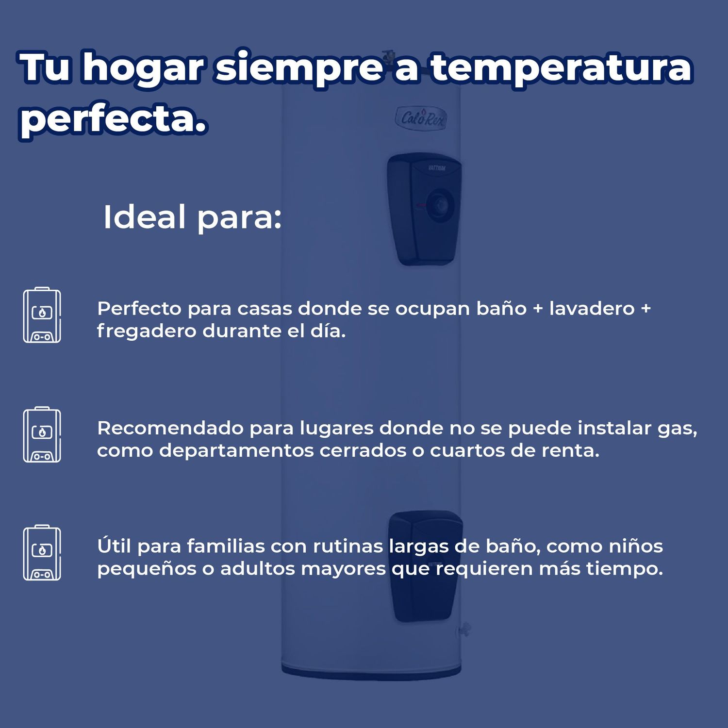 Calentador Depósito Eléctrico 140 L Calorex Vattium 220-240v