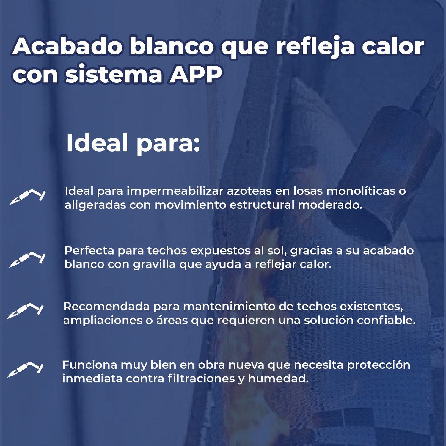 Impermeabilizante Prefabricado APP Chovatek Obras 3.5 FV Blanco