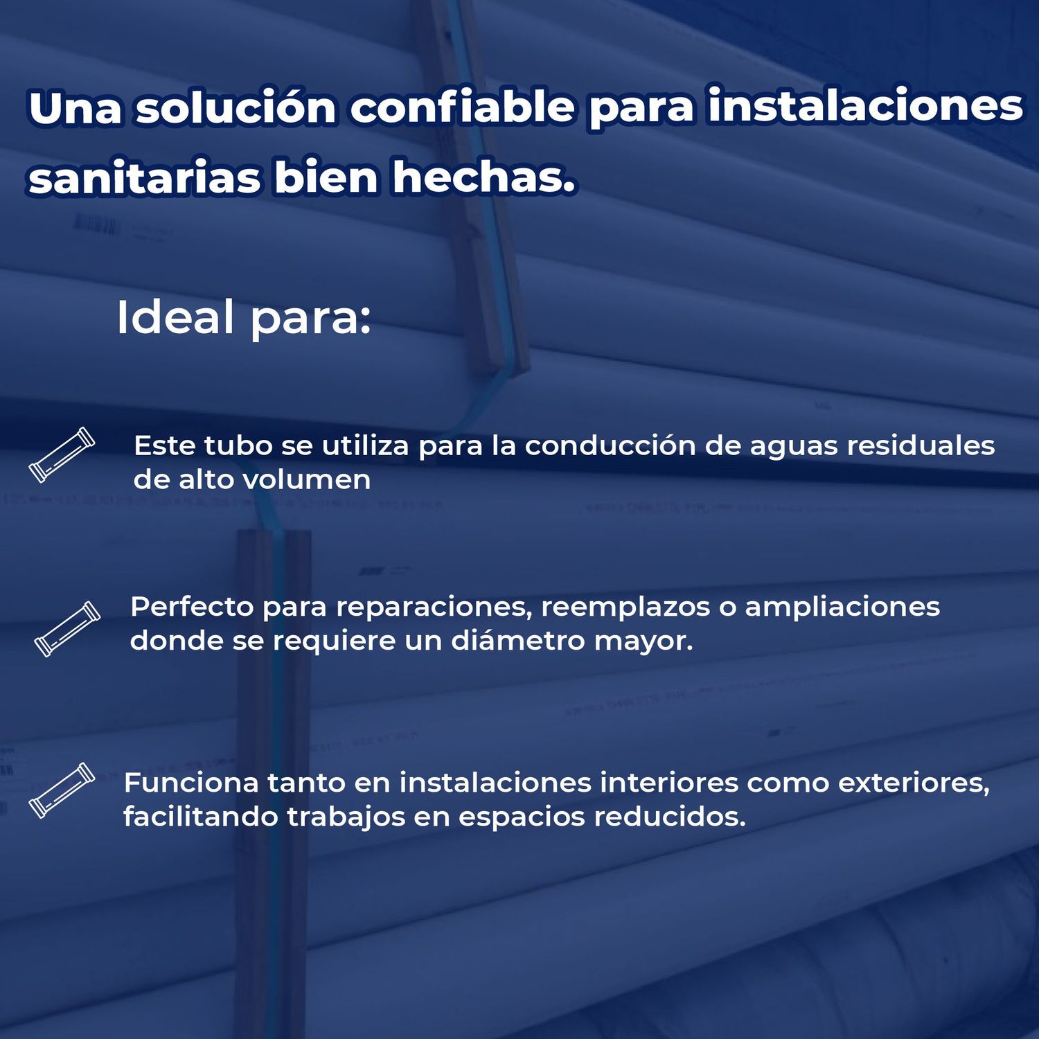 Tubo Sanitario PVC Norma 4 pulg x 1 m Durman