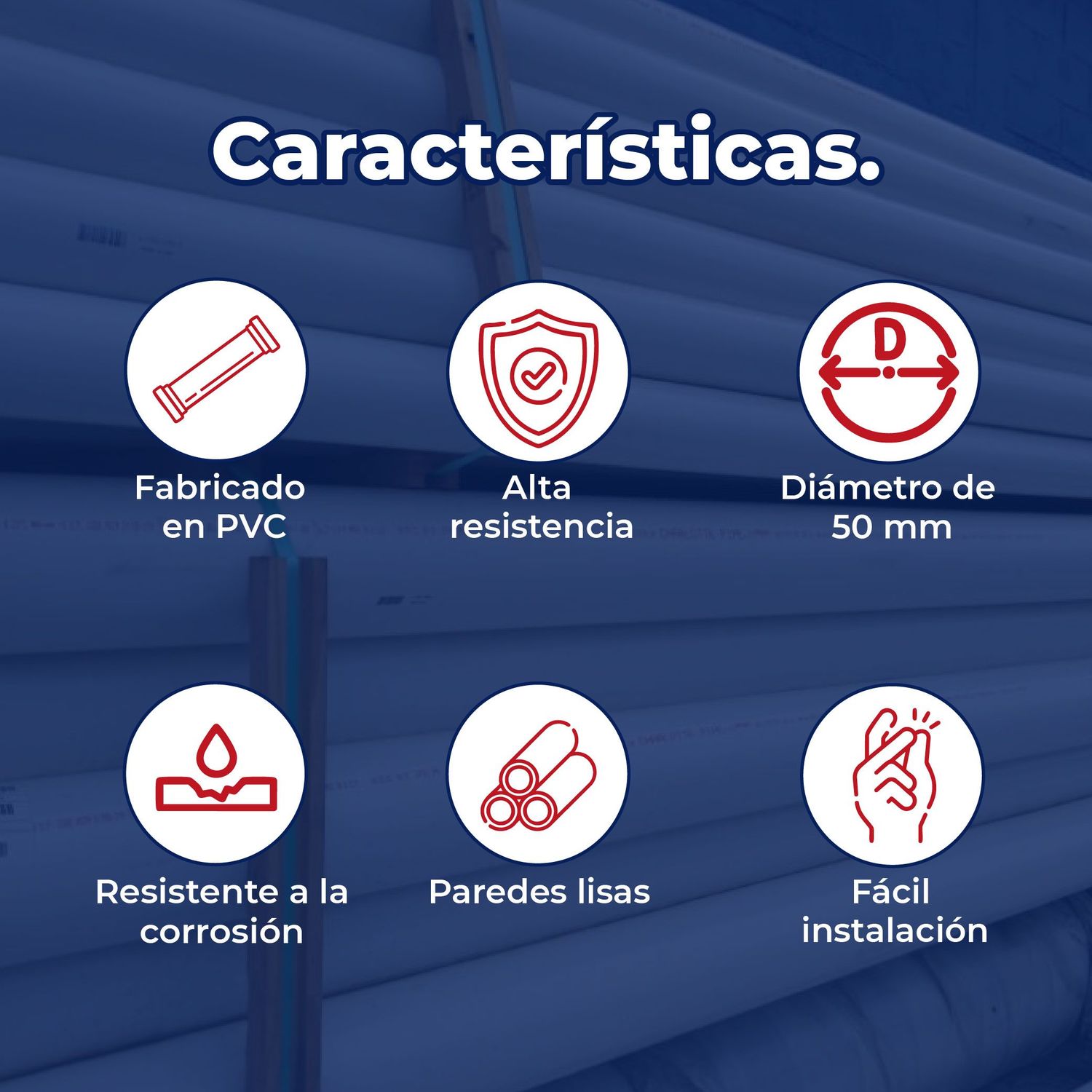 Tubo PVC Sanitario Norma 50 MM 2 (M)