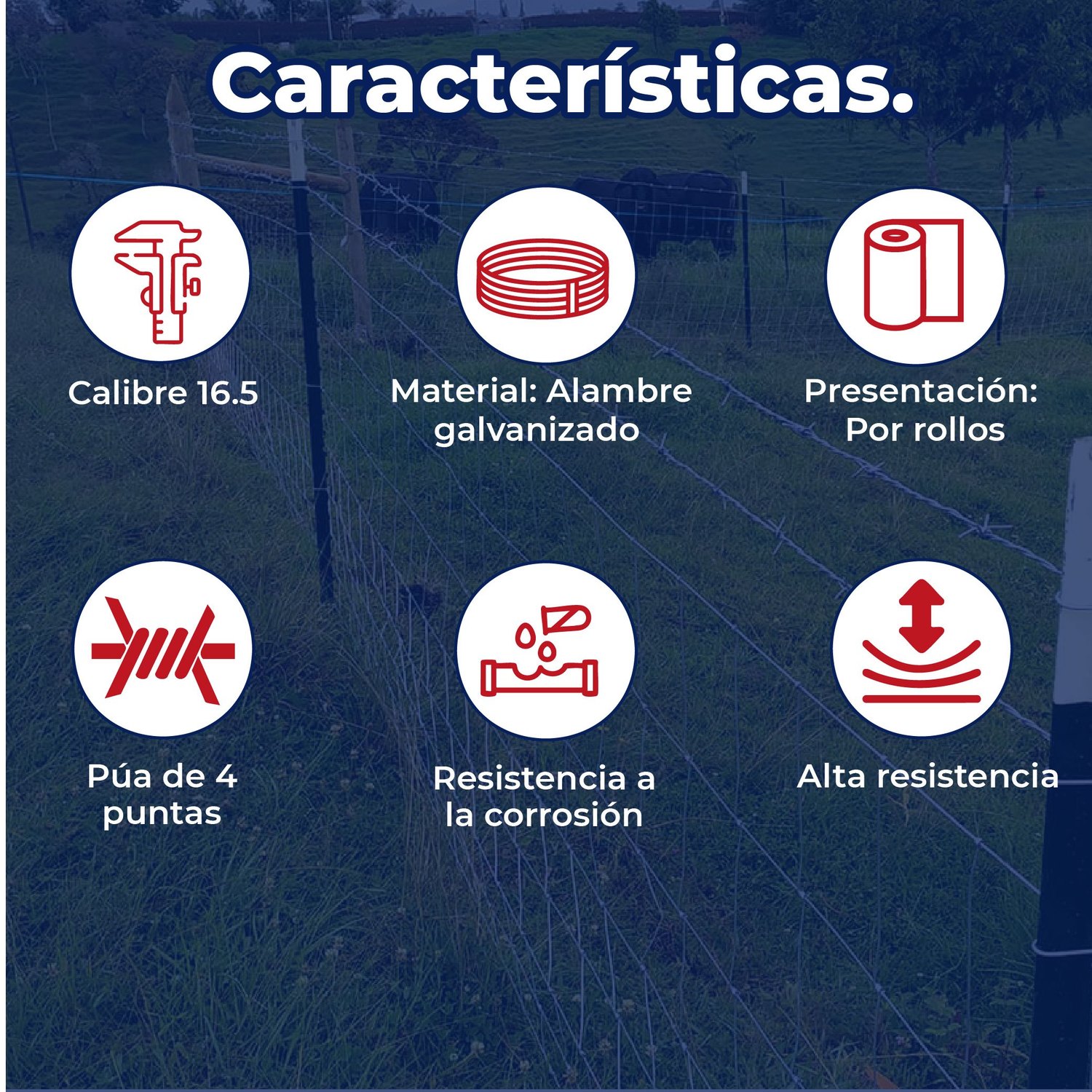 Alambre Púas Vaquero 360 m Cal 16.5