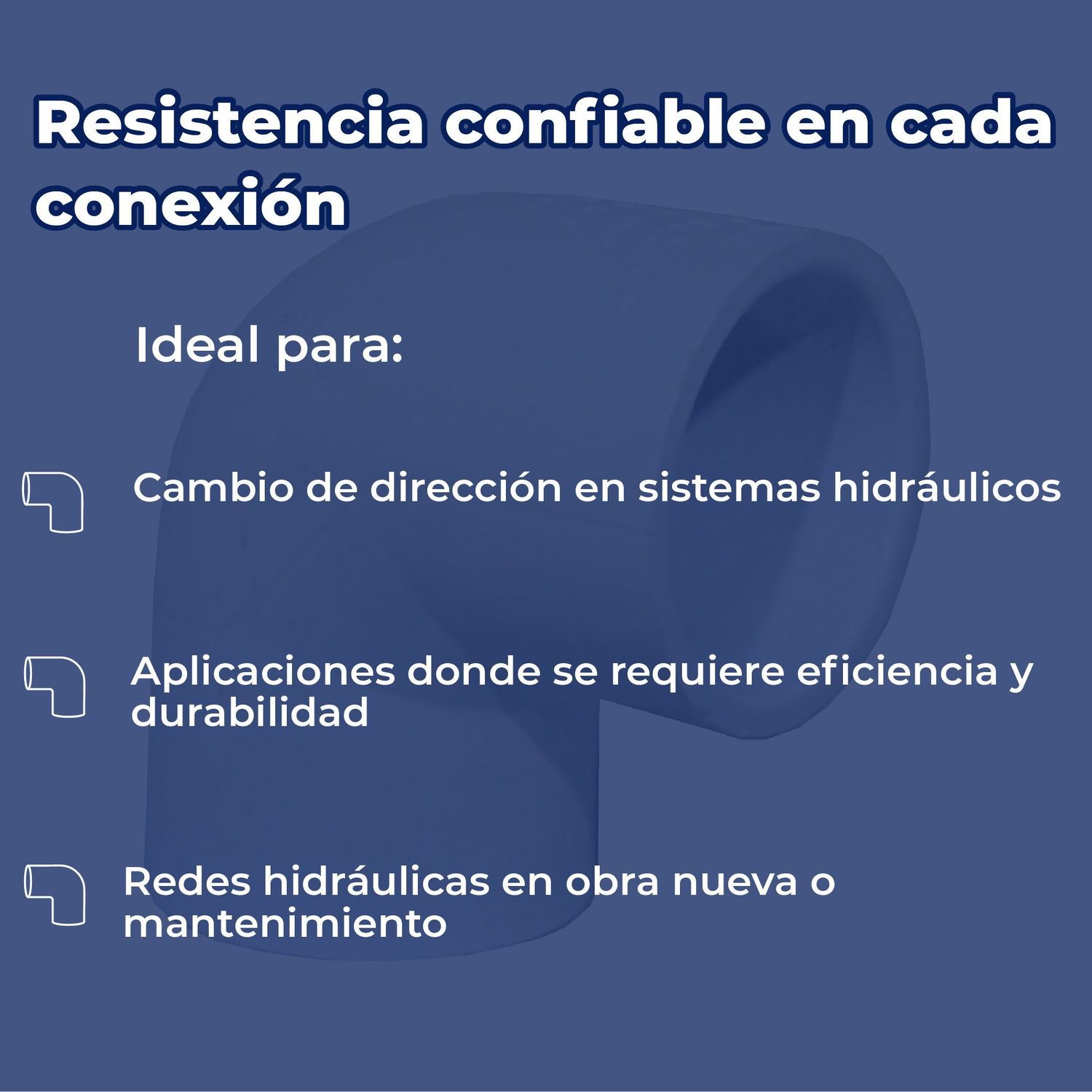 Codo PVC Hidráulico Cedula 40 90 x 50 mm2