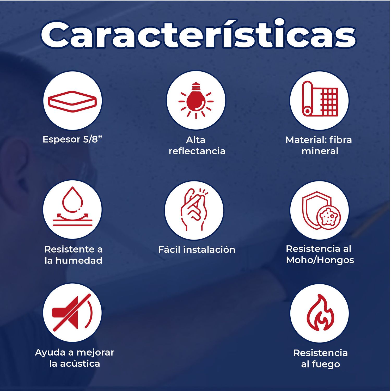 Plafón Tundra Humigard Plus 303 5/8 0.61X0.61(12 PZA)