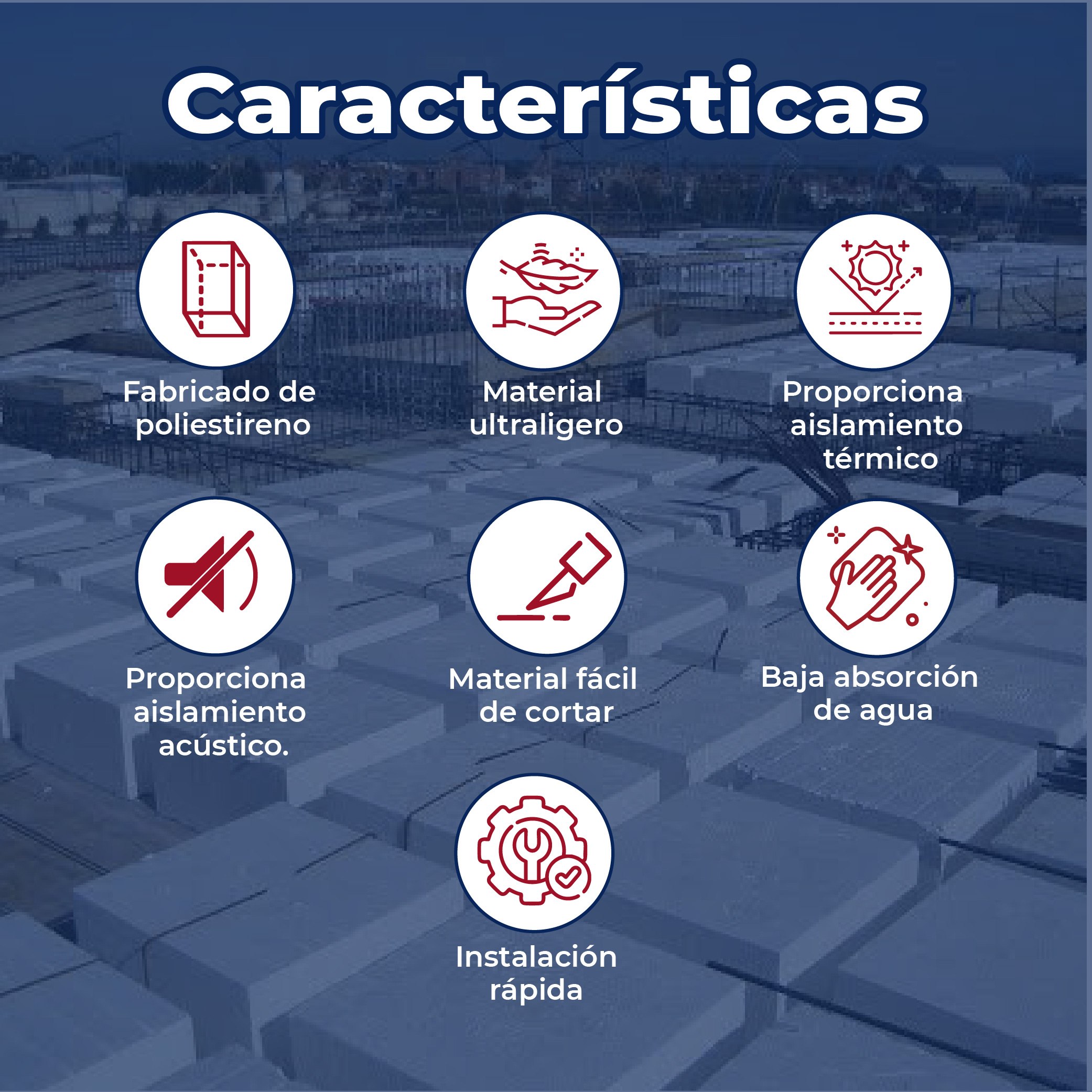 Casetón de Poliestireno Para Losas 40 x 40 x 10 cm