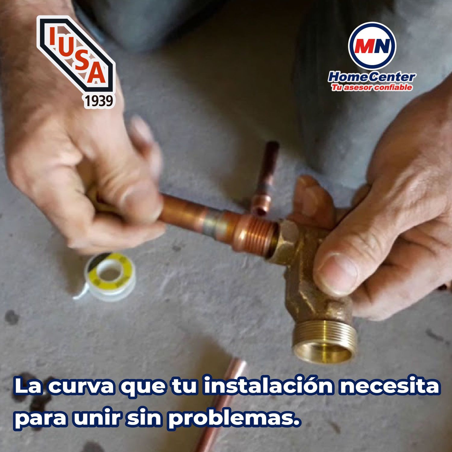 Codo de Cobre Rosca Exterior Iusa 90 x 2 pulgadas