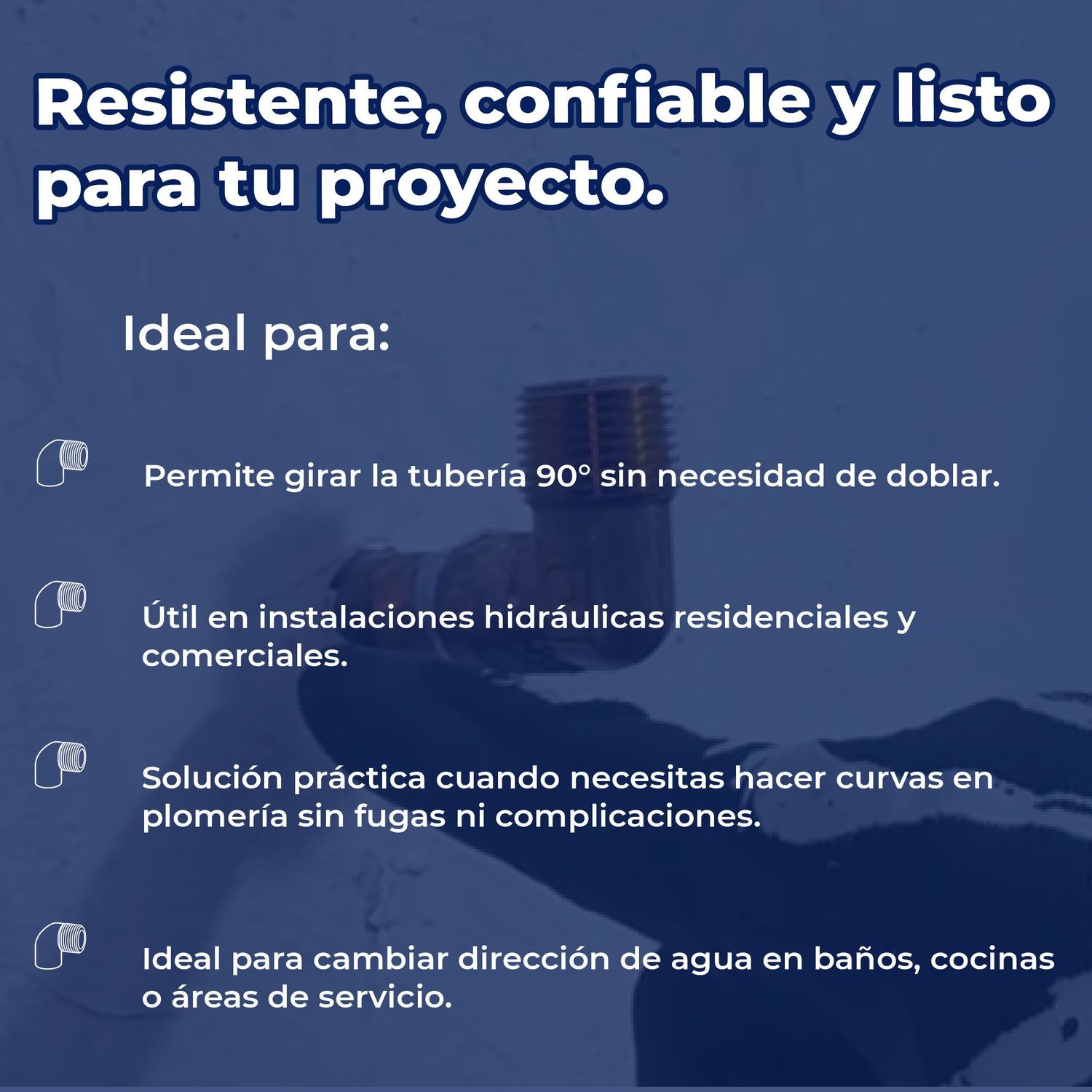 Codo de Cobre Rosca Exterior Iusa 90 x 2 pulgadas