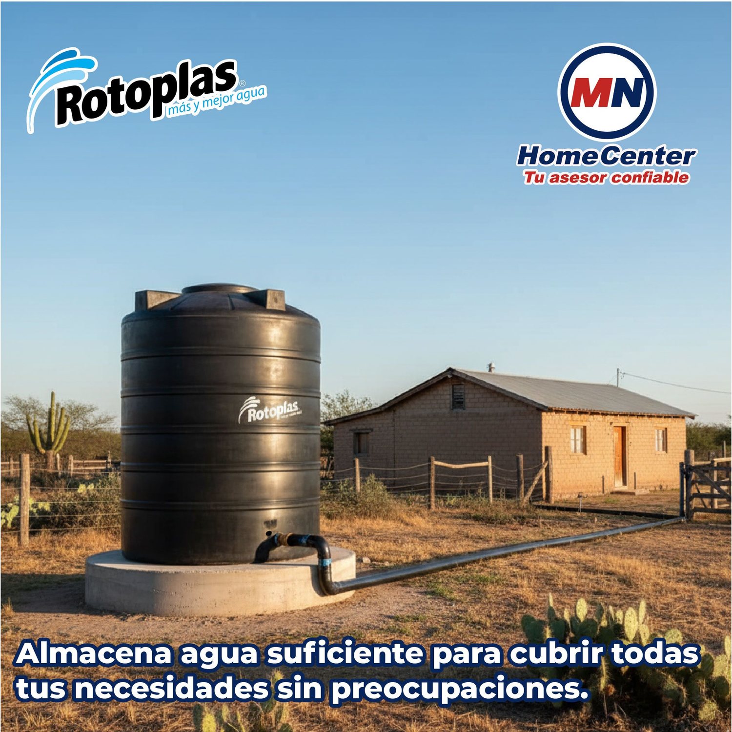 Tanque Agua Rotoplas Estándar Negro 10000 L