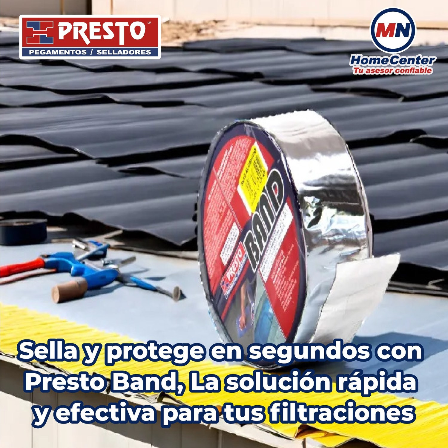 Banda Autoadherible Presto Band 10 cm x 10 m
