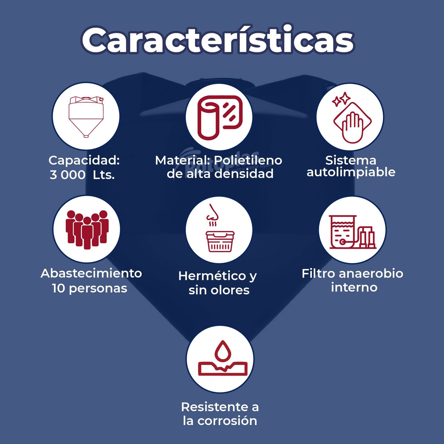 Biodigestor Rotoplas Autolimpiable 3000 L
