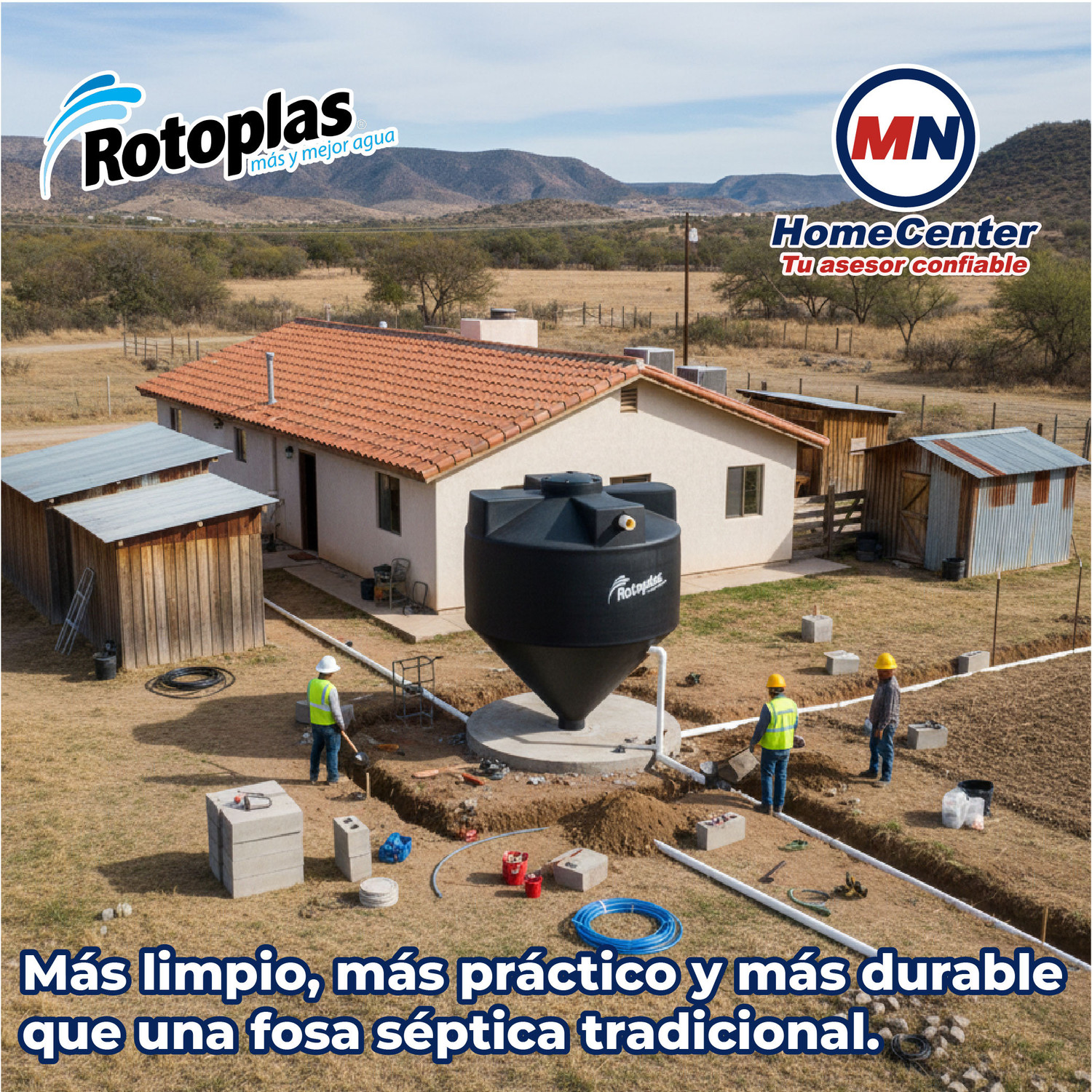 Biodigestor Rotoplas Autolimpiable 3000 L