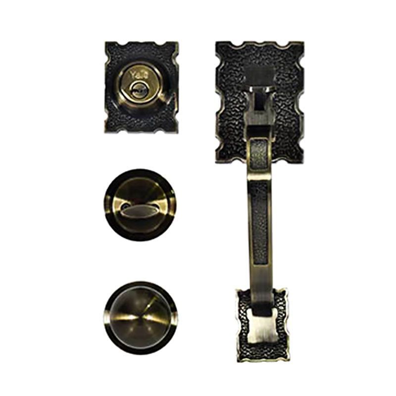 Cerradura Entrada Gatillo Caribe Latón Antiguo Ll/M