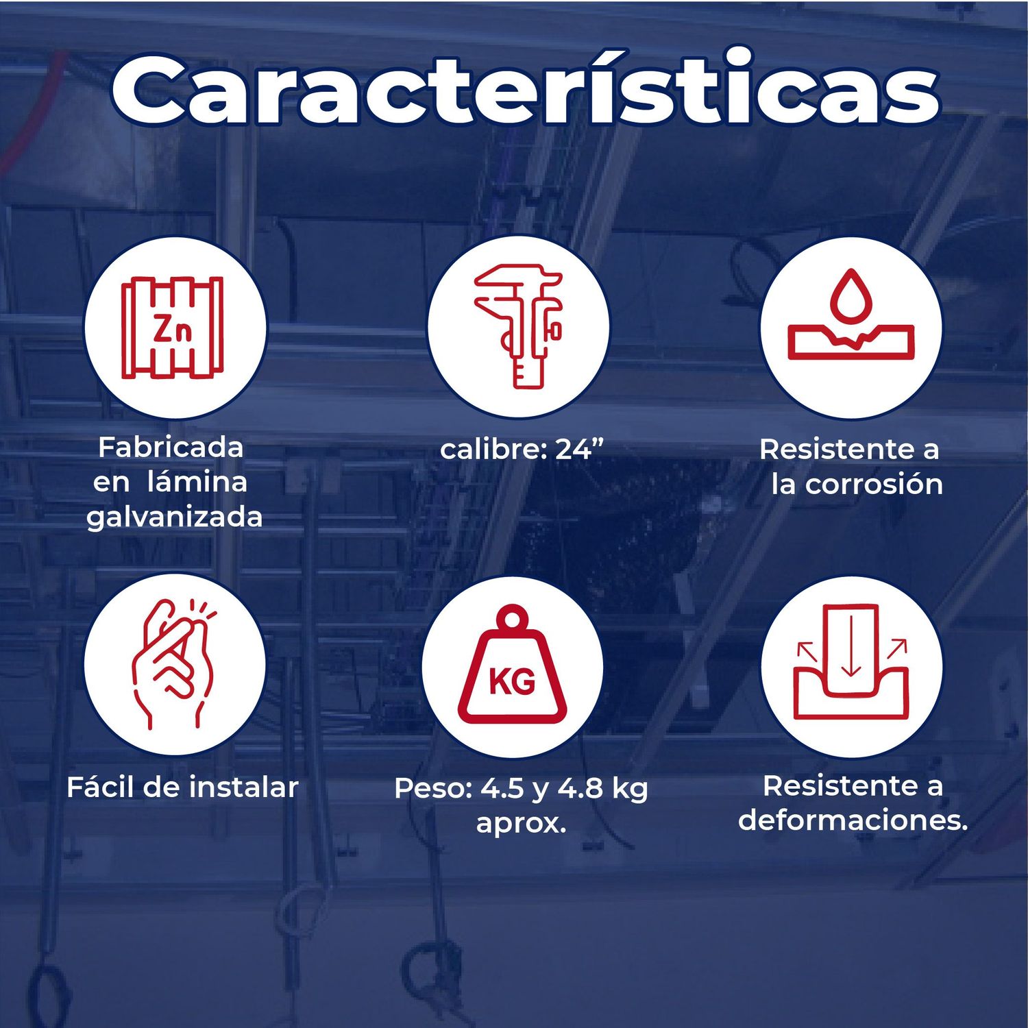 Canaleta de carga calibre 24 1 1/2X3.96 M