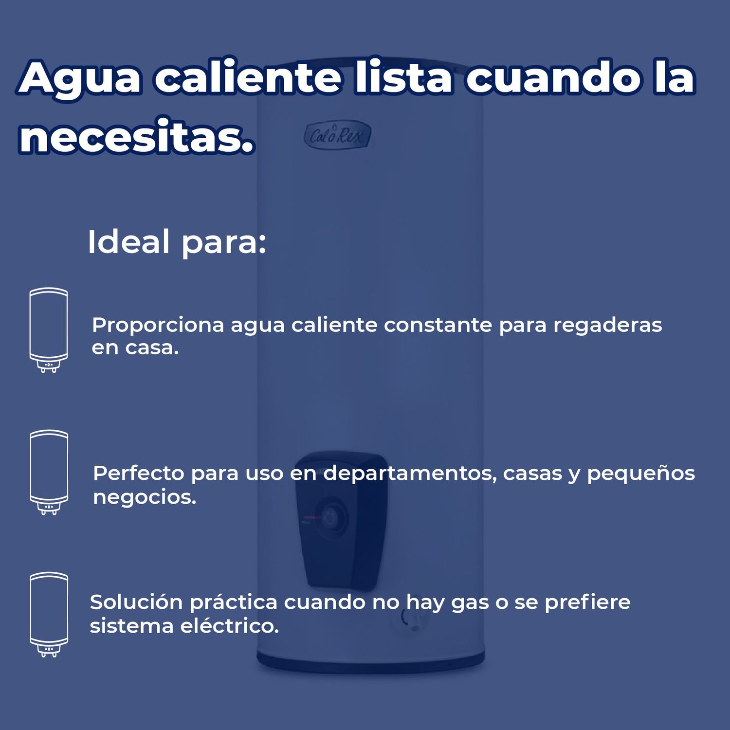 Calentador de Depósito Eléctrico Calorex 62 Lt