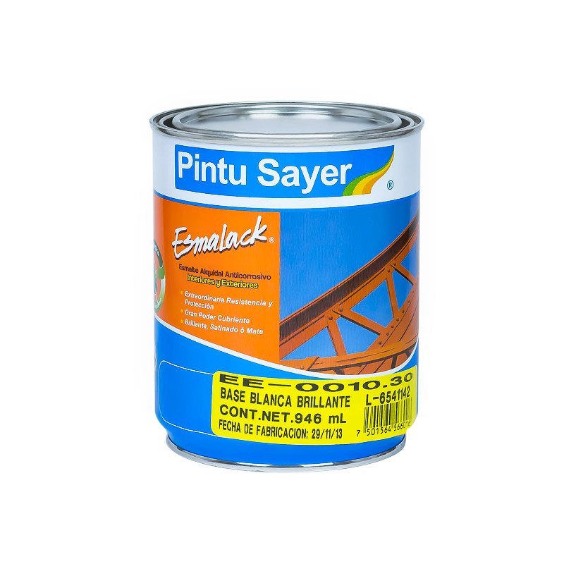 Esmalte Anticorrosivo Pintu Sayer Blanco Brillante 946 mL