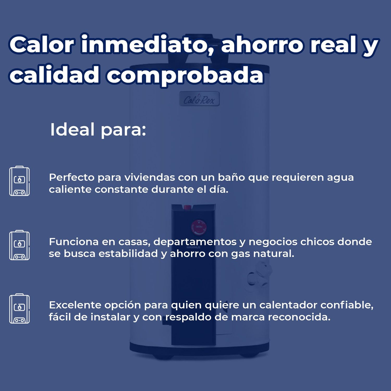 Calentador Deposito Calorex 38 L Gas Natural 1 Servicio Maximus