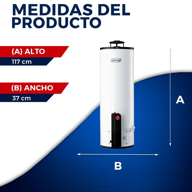 Calentador Deposito Trad 62 lts Gas Nat 1.5 Baños