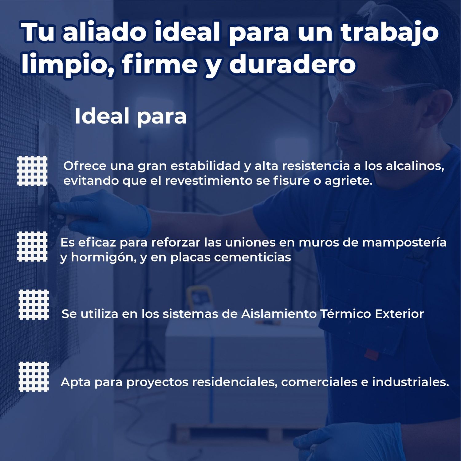 Malla Fibra Vidrio 0.97 ml x 45.7 ml Panel Rey