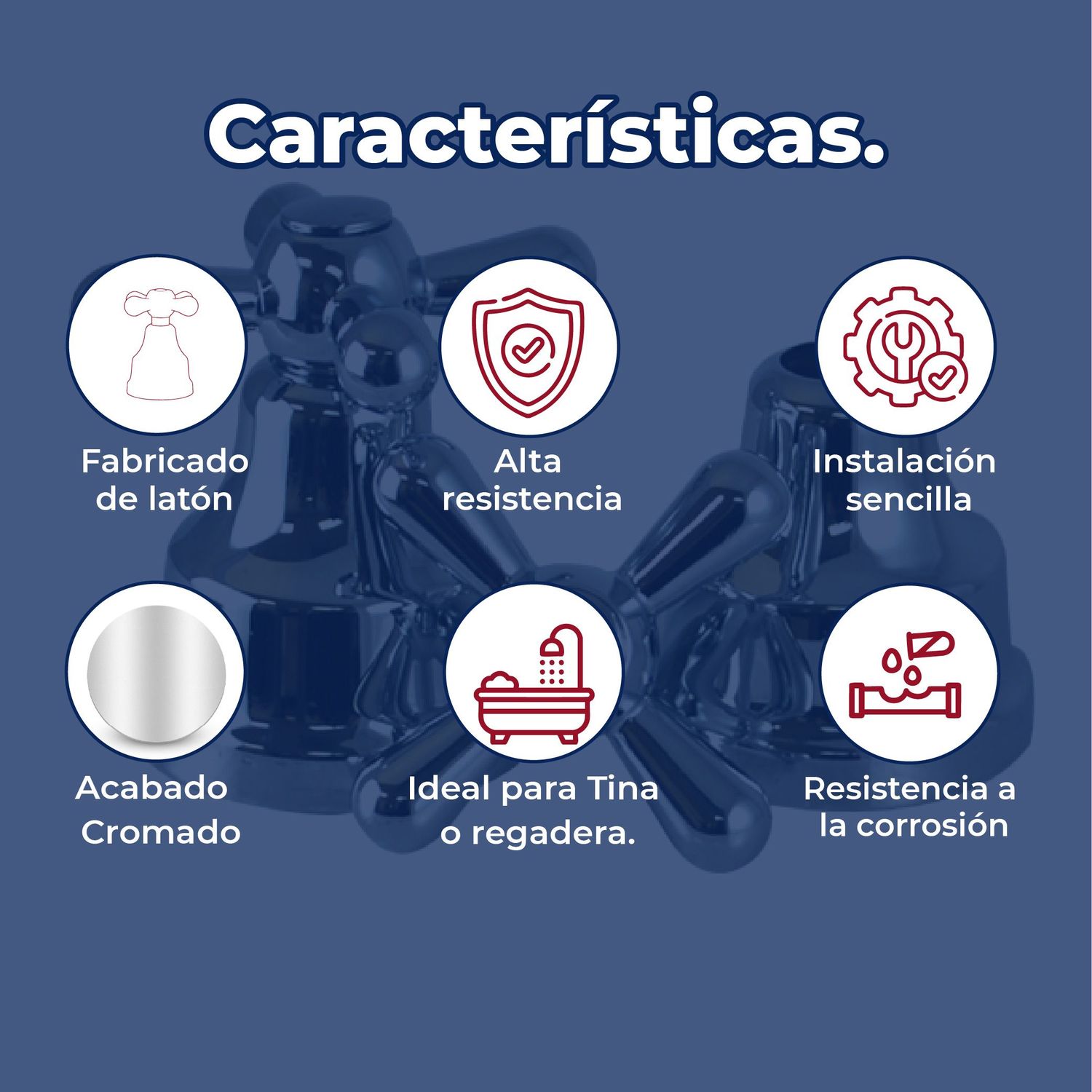 Llave Maneral Para Regadera Rugo Grande Cruceta MCRE