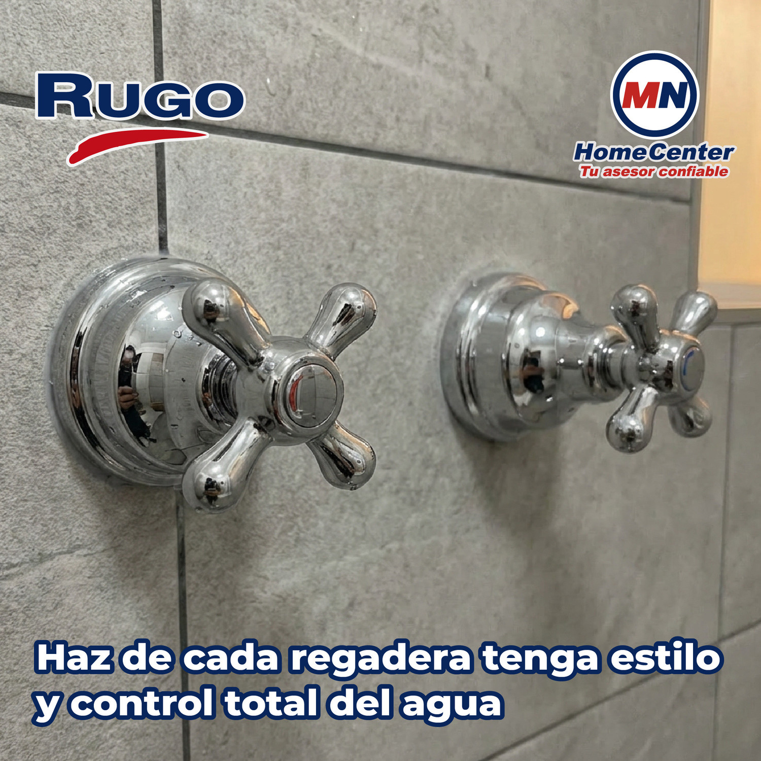 Llave Maneral Para Regadera Rugo Grande Cruceta MCRE