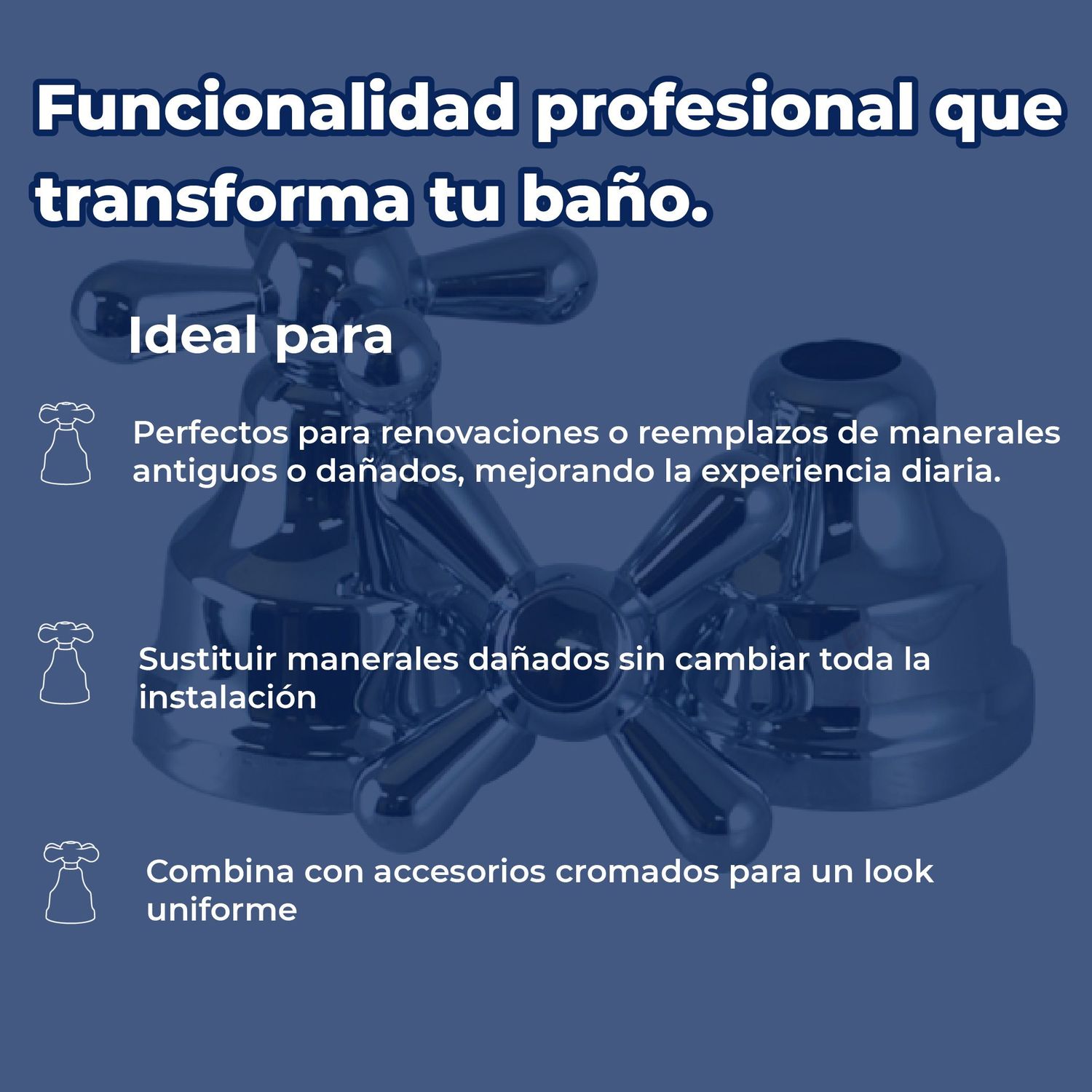 Llave Maneral Para Regadera Rugo Grande Cruceta MCRE