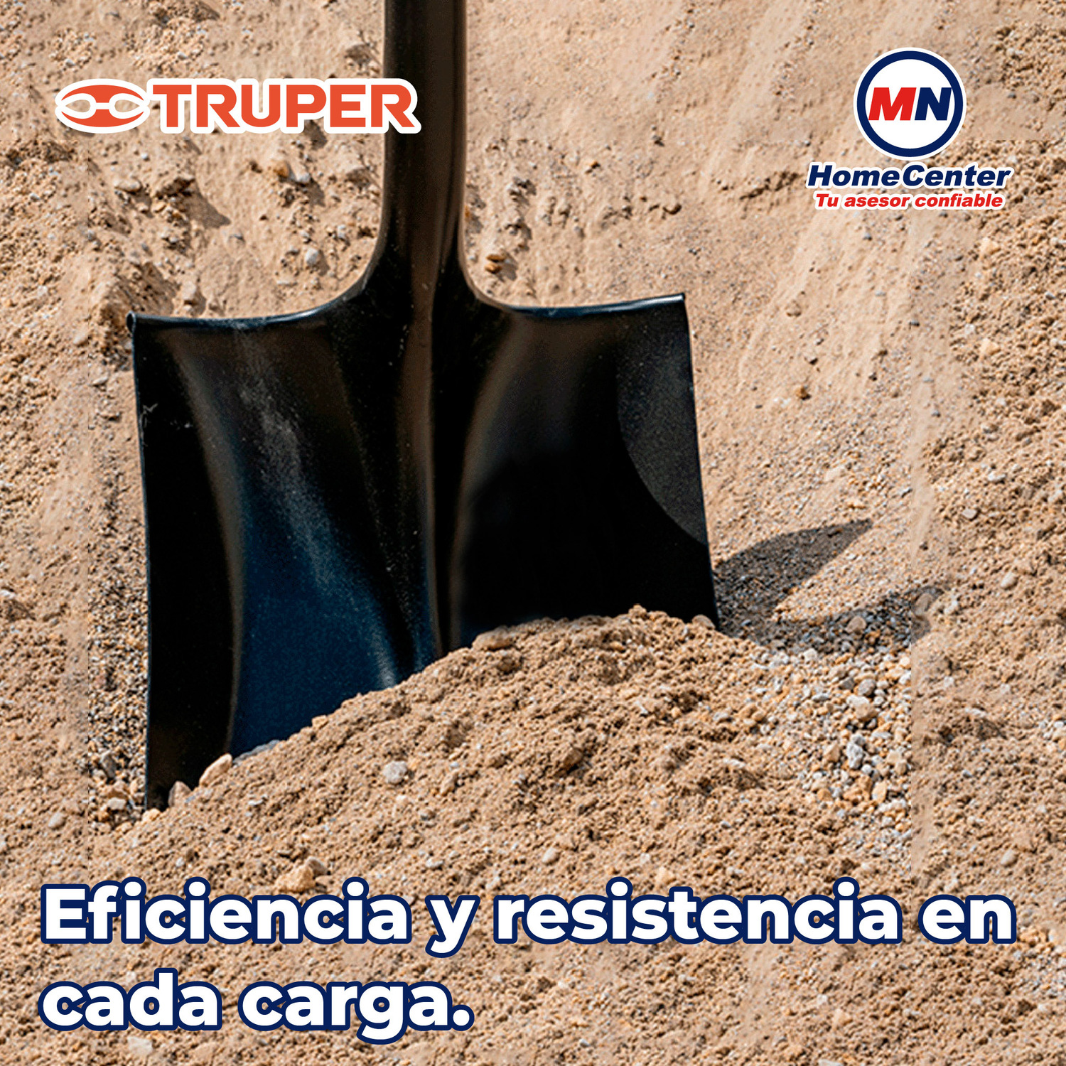 Pala Carbonera Puño "Y", Mango Largo Truper 12¼ x 22¾ pulg