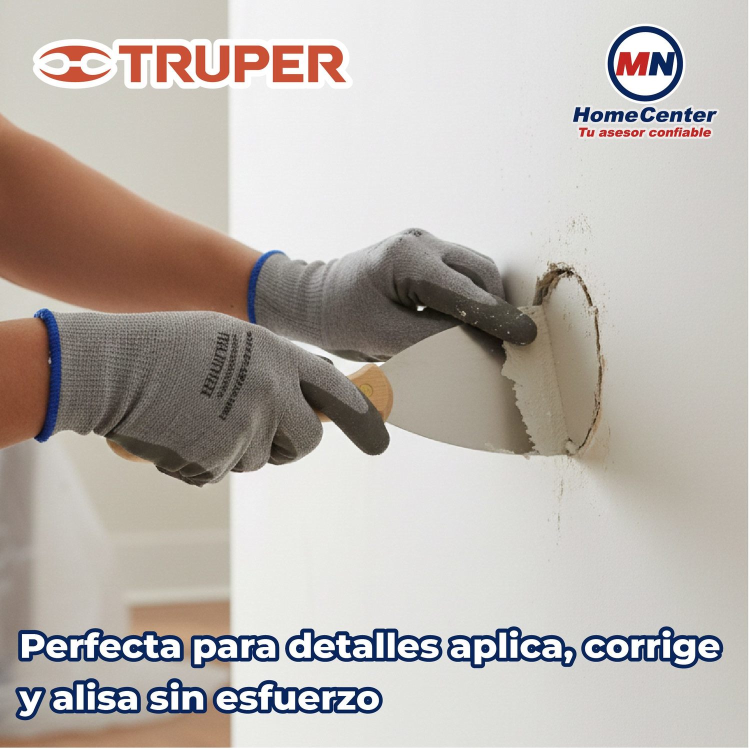 Espátula Flexible 2" Con Mango de Madera Truper