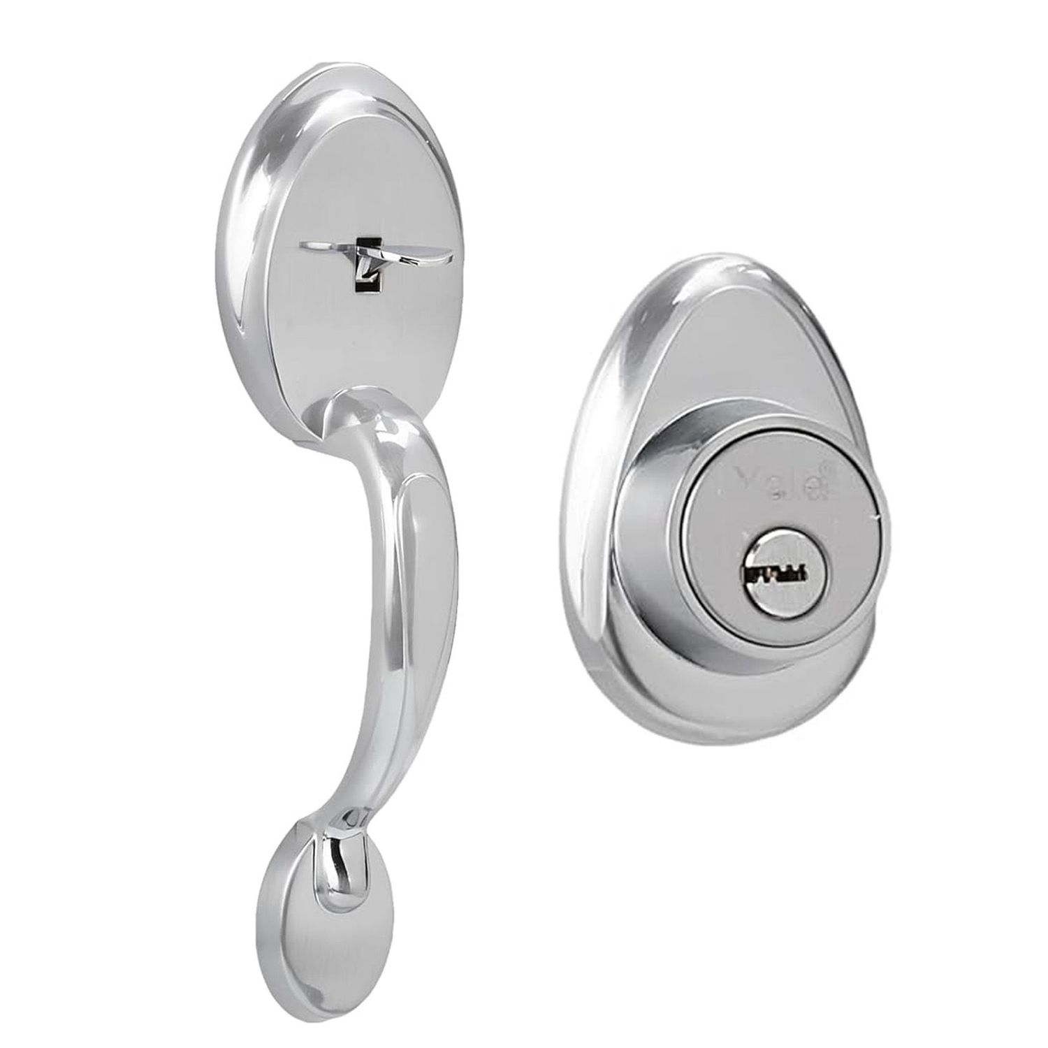 Cerradura Entrada Gatillo Cromo Mate Venecia Yale LL/M