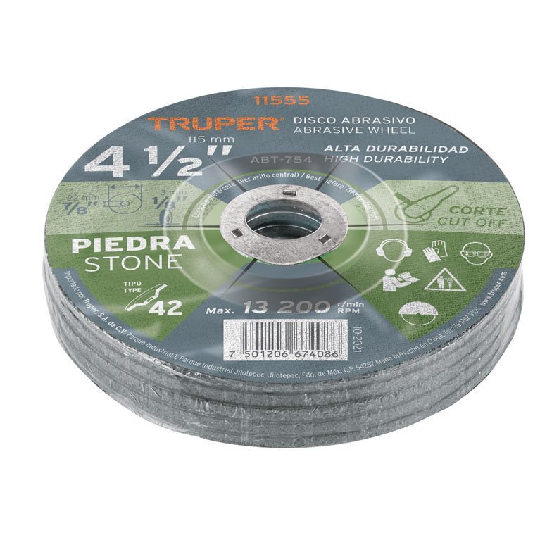 Disco Corte Piedra Truper 4 ½ Alto Rendimiento