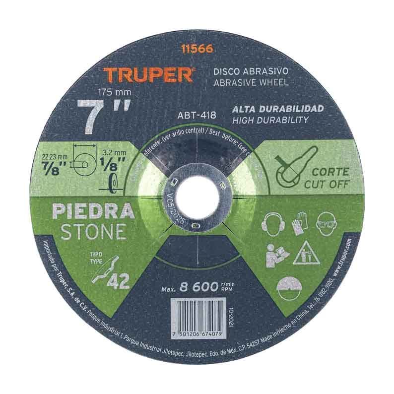 Disco Corte Piedra Truper 7 pulg Alto Rendimiento