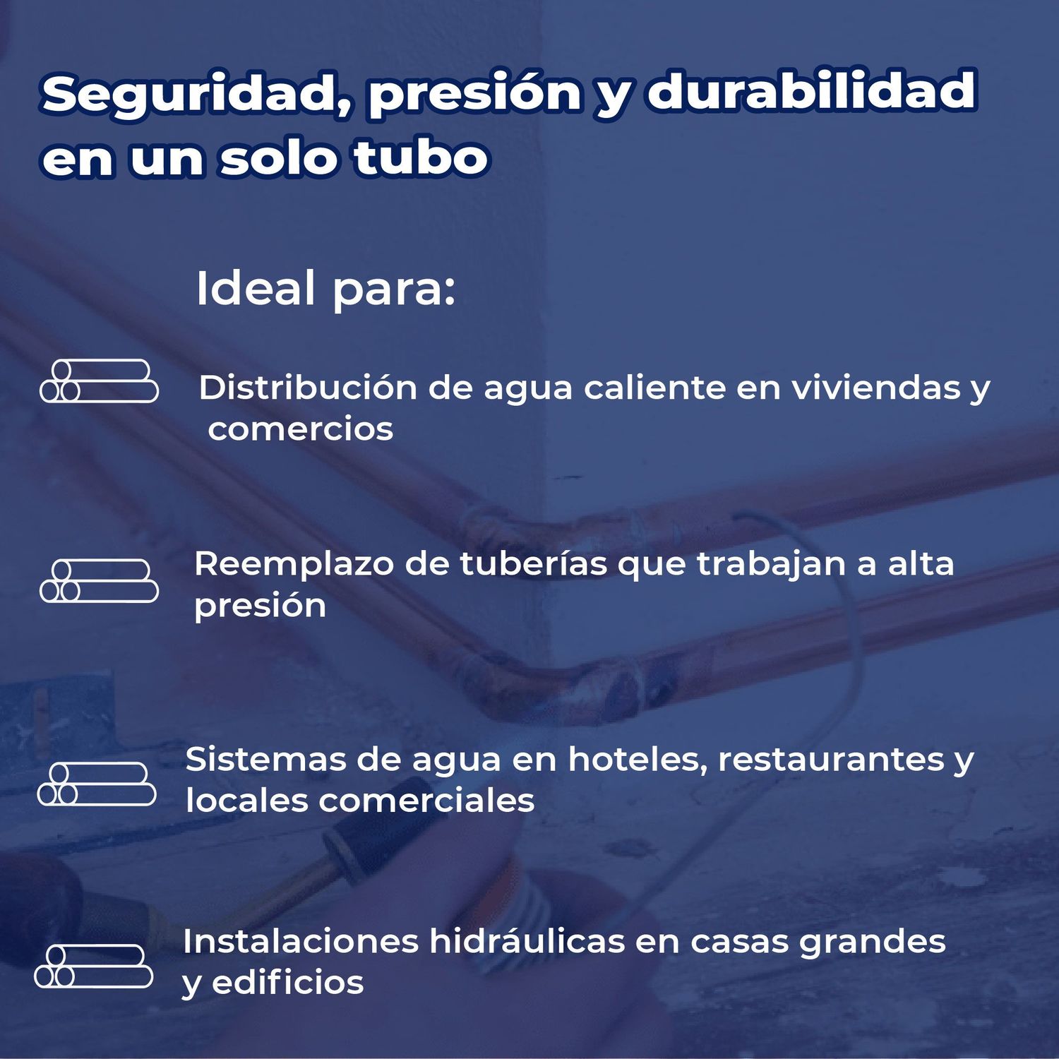 Tubo de Cobre Iusa tipo L ¾ pulg 6.10 m