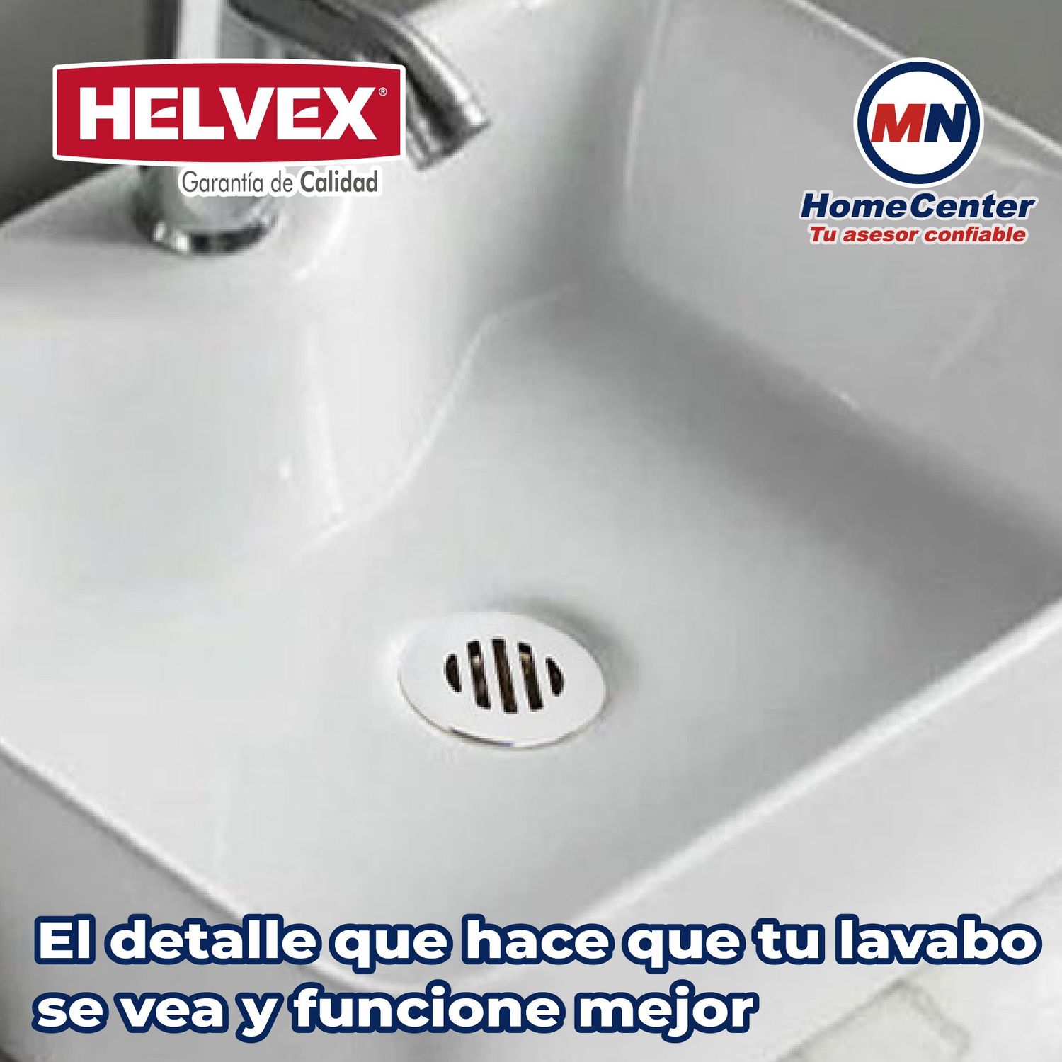 Contra con Rejilla para Lavabo con Rebosadero Helvex TH-058