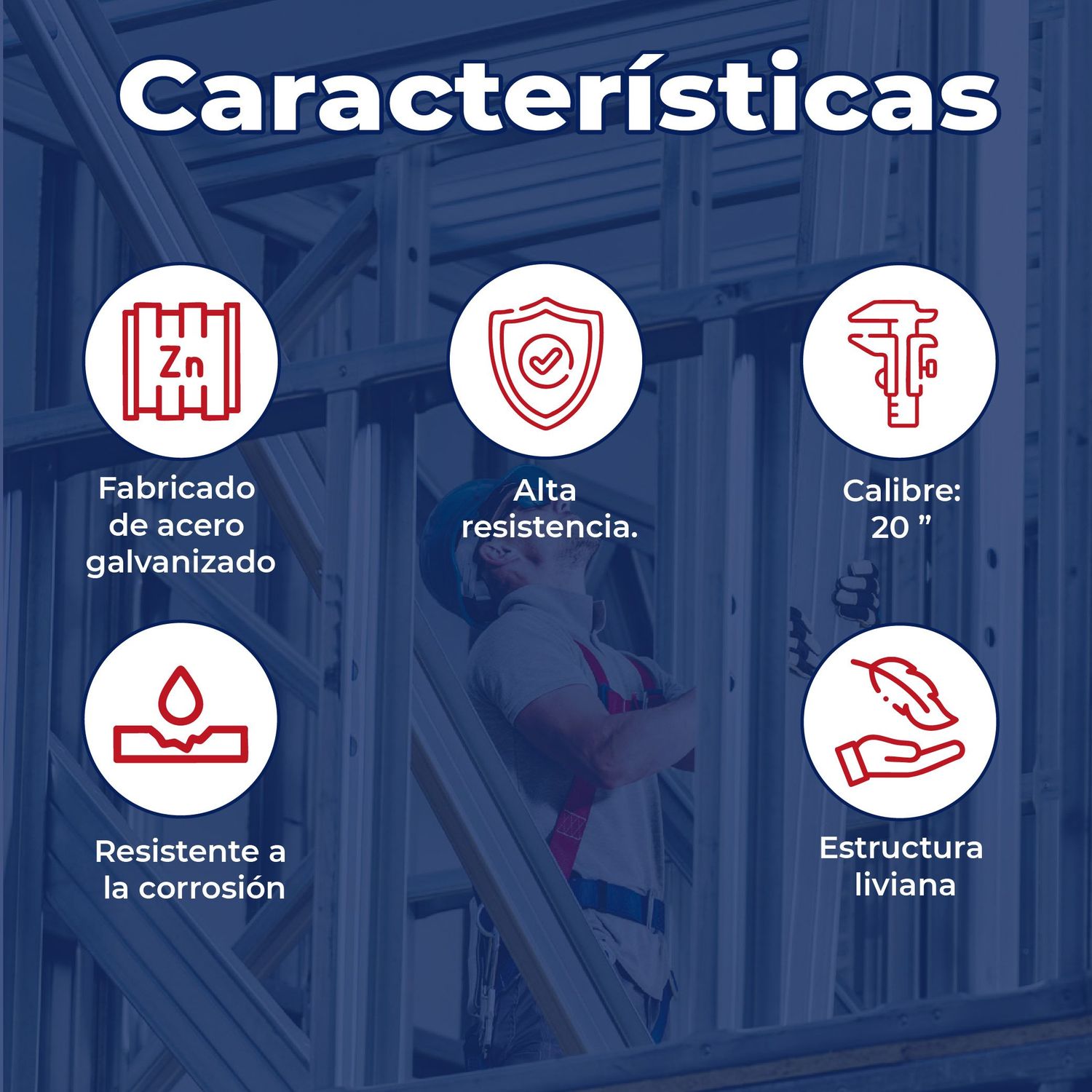 Poste Viga Calibre 20 6.35X3.05 M