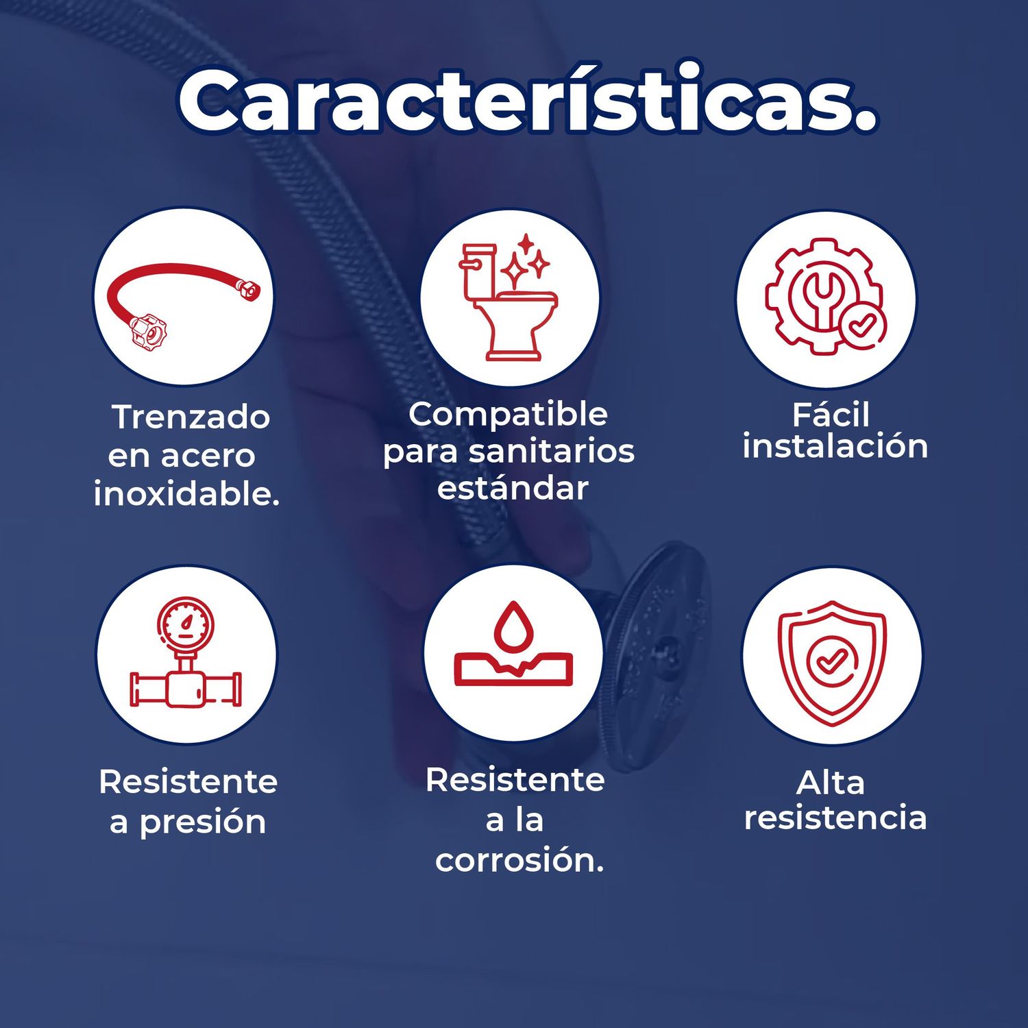 Manguera Para Sanitario Flexible Fluidmaster 13 mm x 22 mm