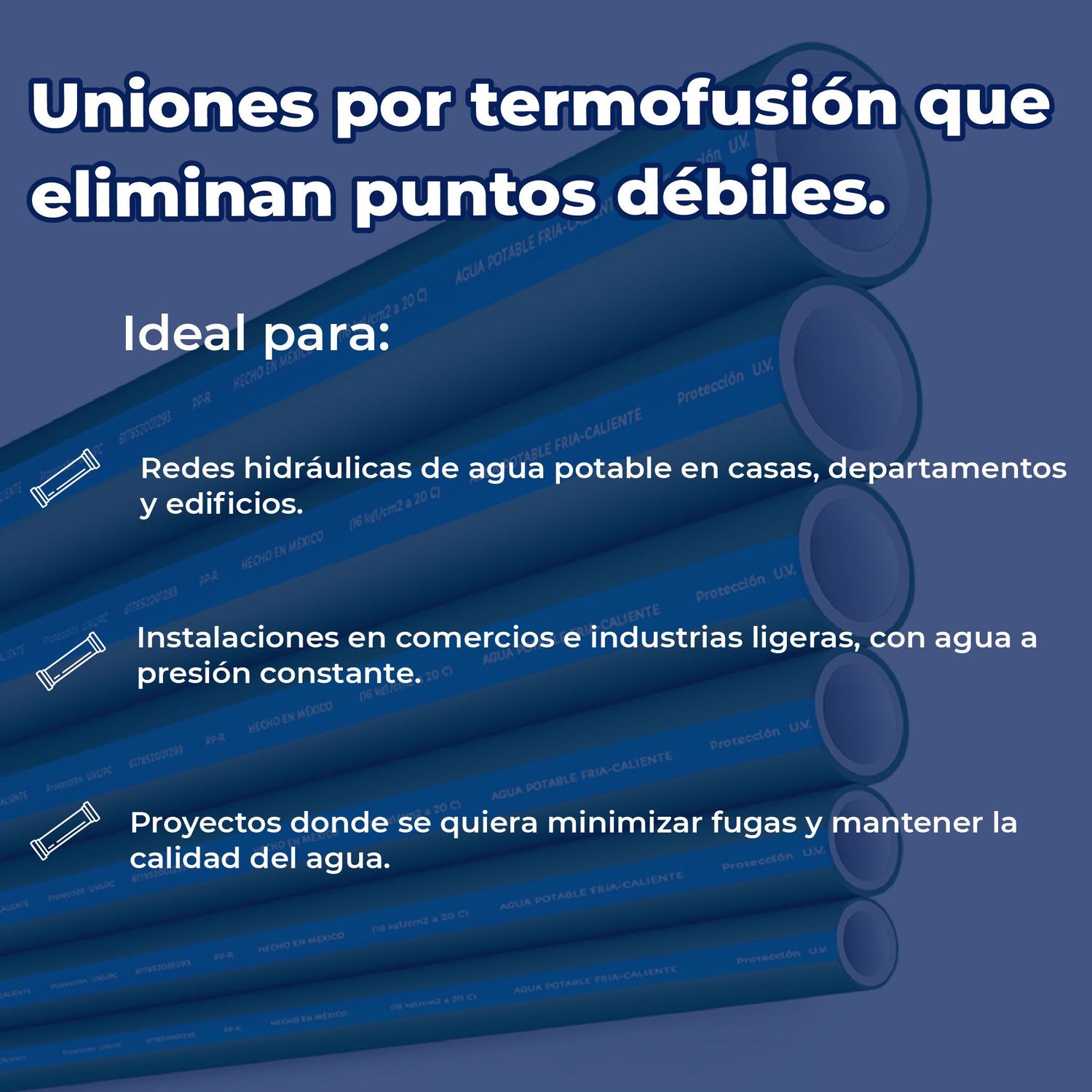 Tubo Hidráulico Tuboplus Rotoplas 1¼ Pulgadas