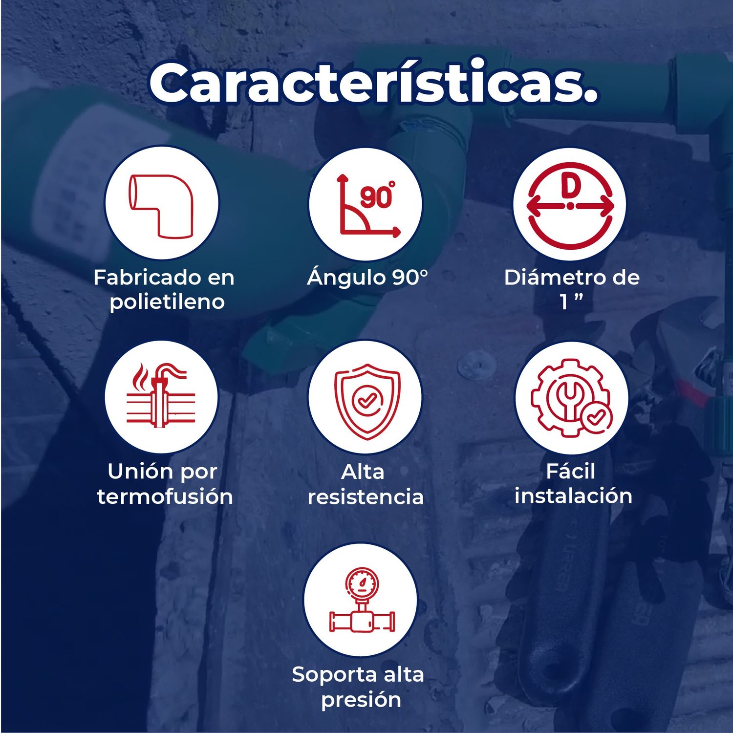 Codo Tuboplus 90 x 1" Rotoplas para Instalaciones Hidráulicas