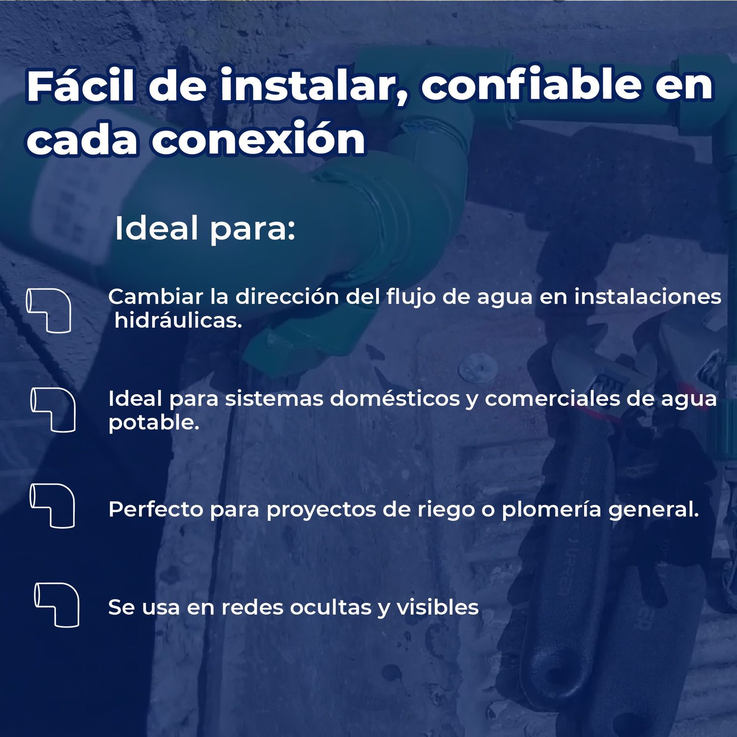 Codo Tuboplus 90 x 1" Rotoplas para Instalaciones Hidráulicas