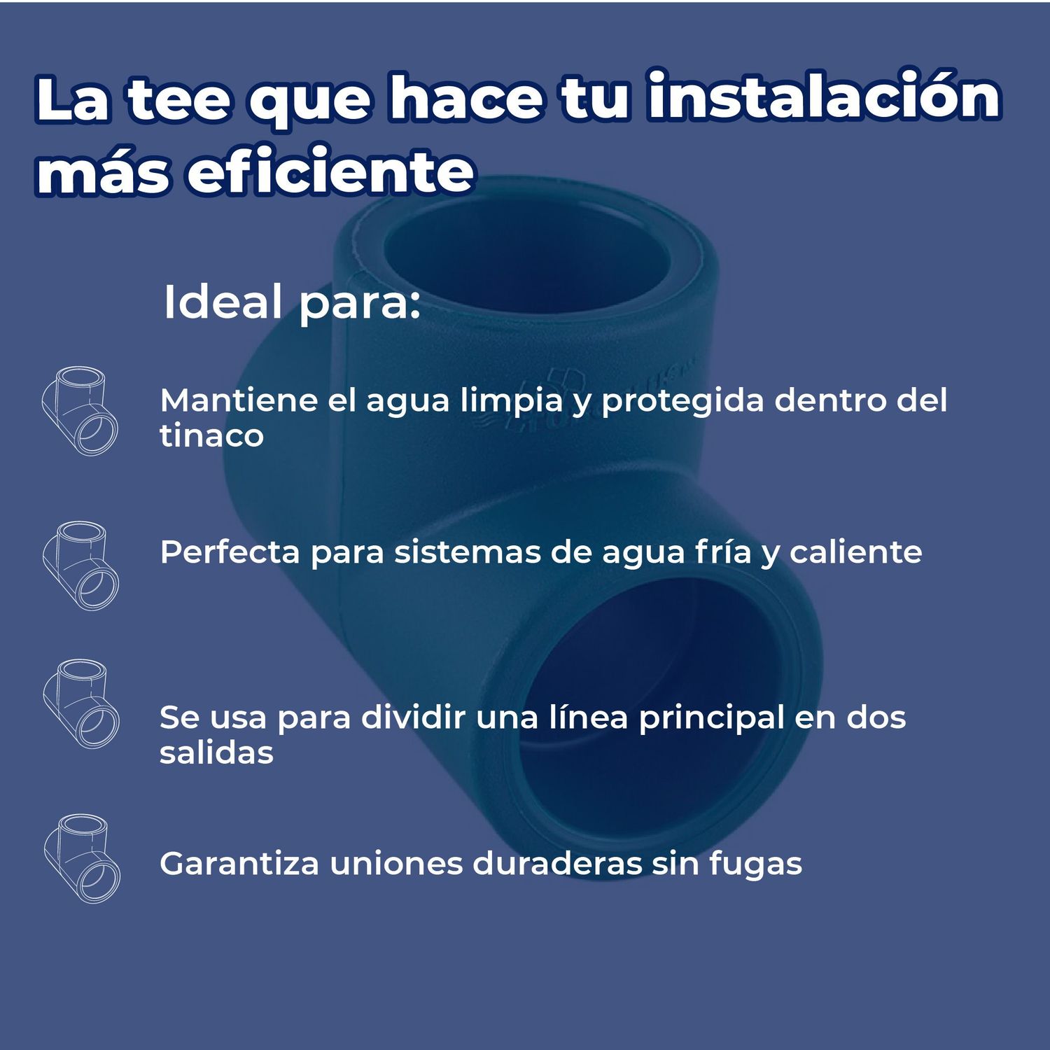 Tee Tuboplus 2 pulg para Instalaciones Hidráulicas