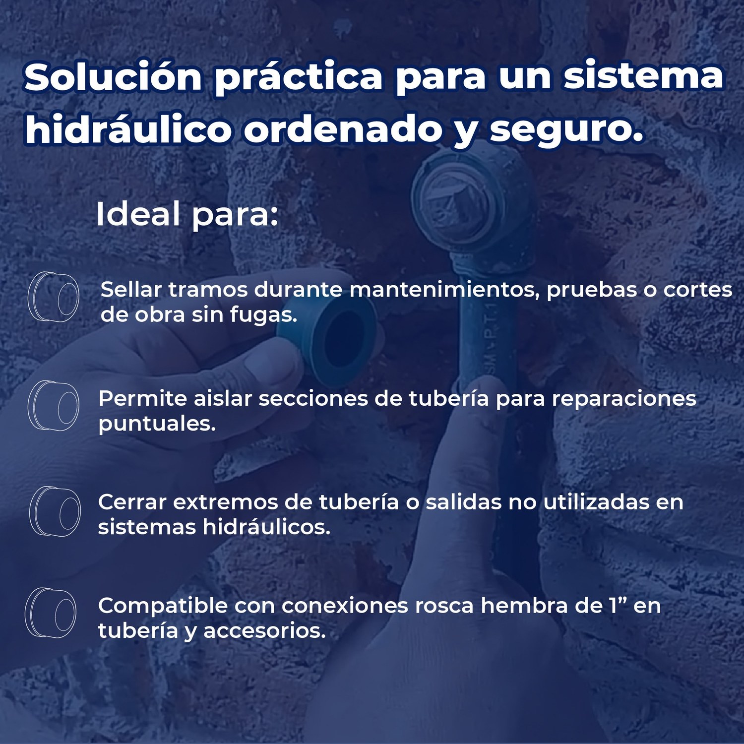 Tapón Tuboplus Hembra Rotoplas 1¼" Para Instalación Hidráulica