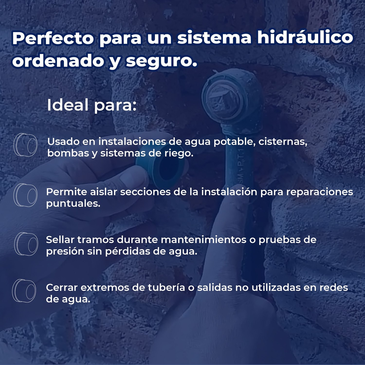 Tapón Tuboplus Hembra Rotoplas 1½" Para Instalación Hidráulica