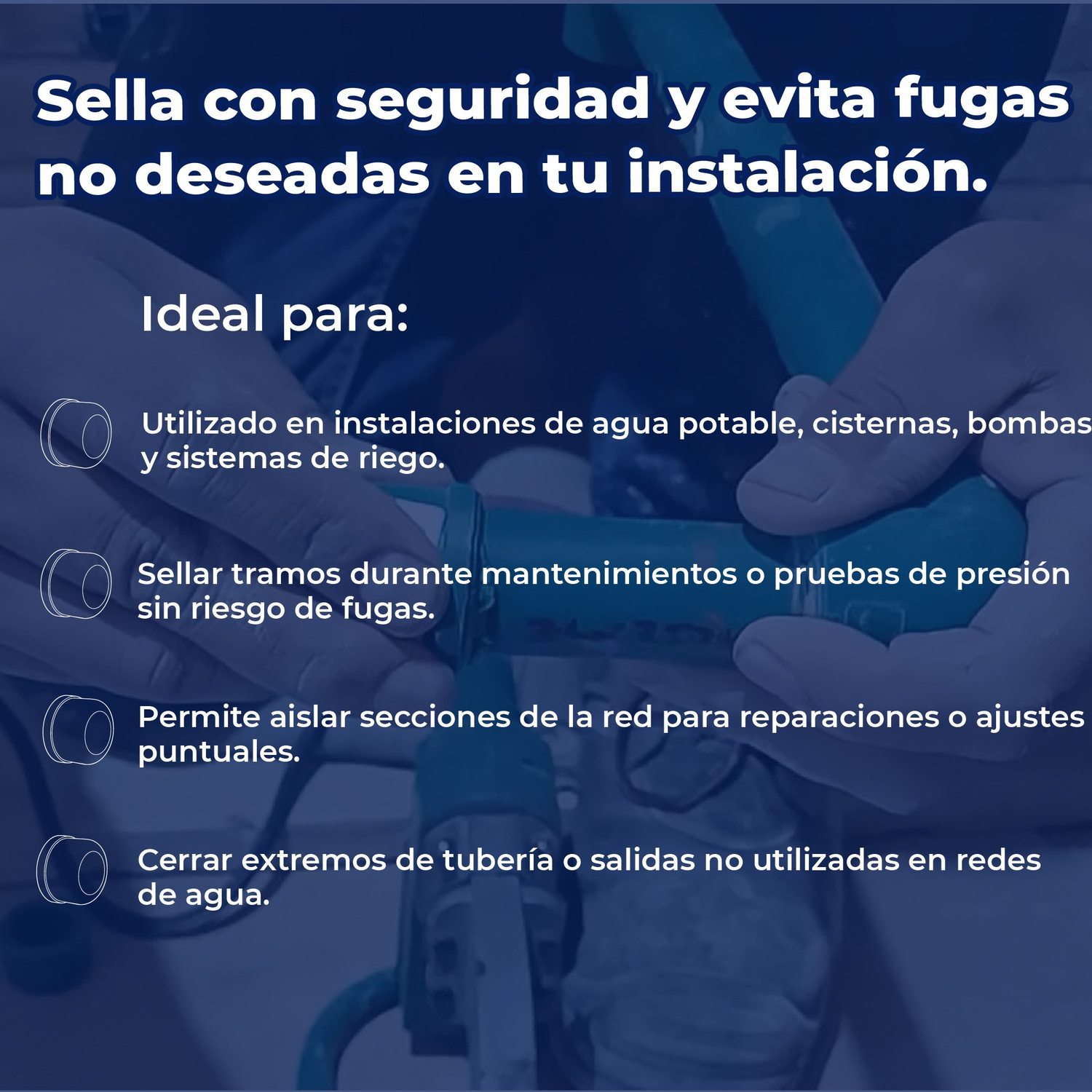 Tapón Tuboplus Hembra Rotoplas 2" Para Instalación Hidráulica