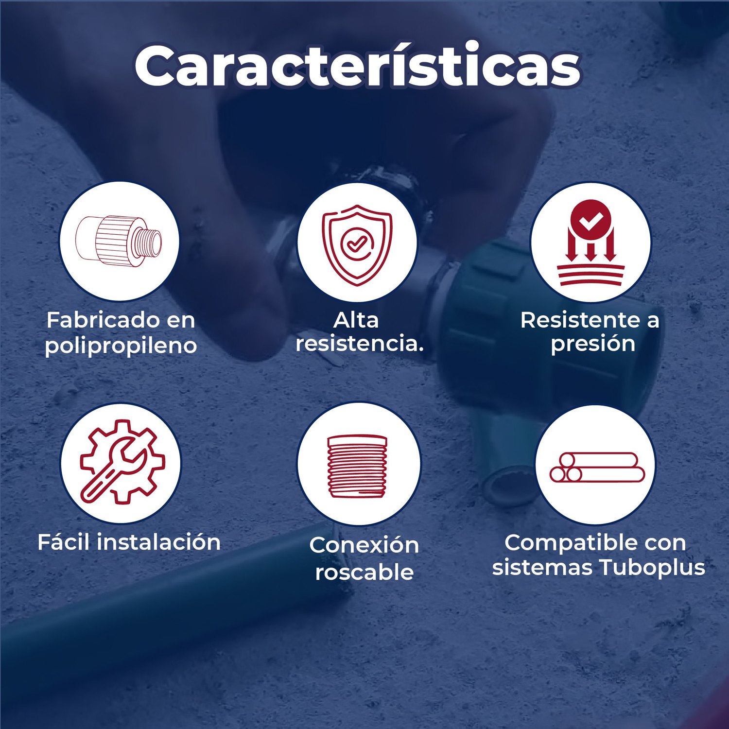 Conector Tuboplus Rosca Exterior 1 x 1 pulgadas Rotoplas