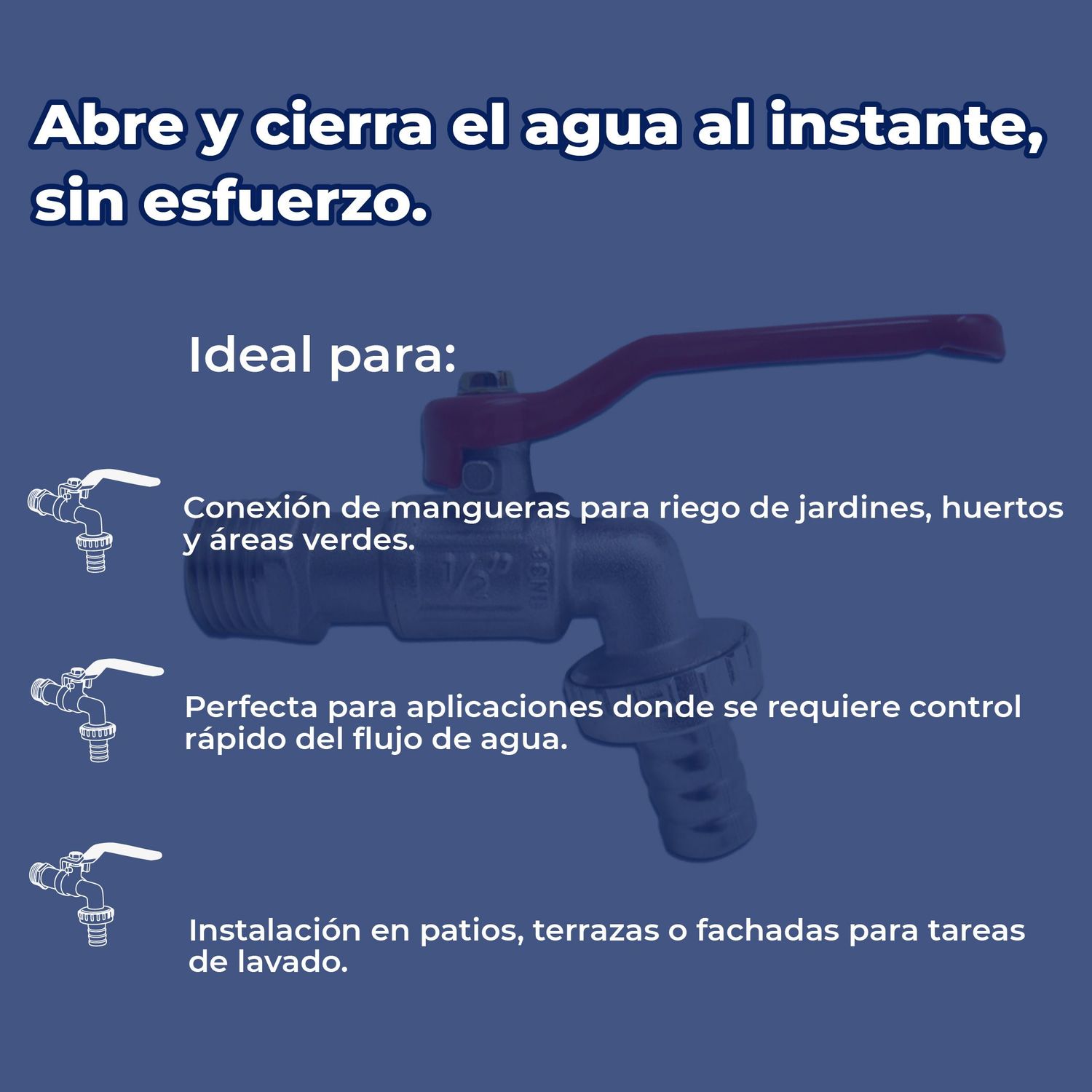 Llave Para Manguera de Esfera Rugo 13 mm ½